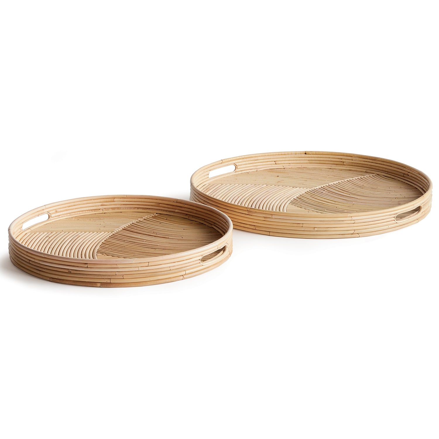 Jelani Cane Oval Tray Set of 2