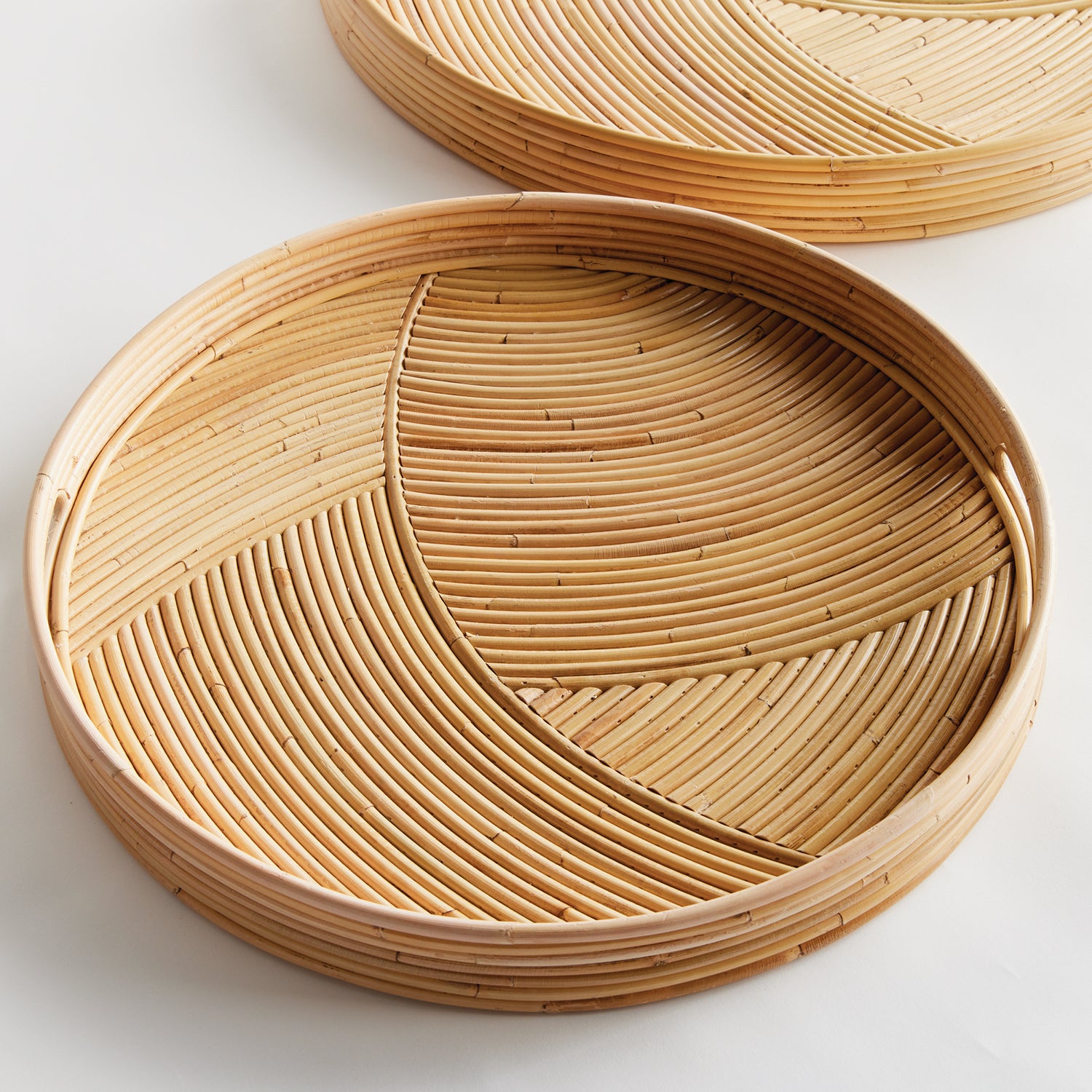Jelani Cane Oval Tray Set of 2