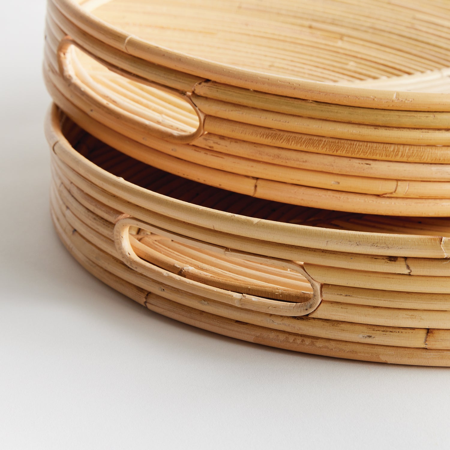 Jelani Cane Oval Tray Set of 2