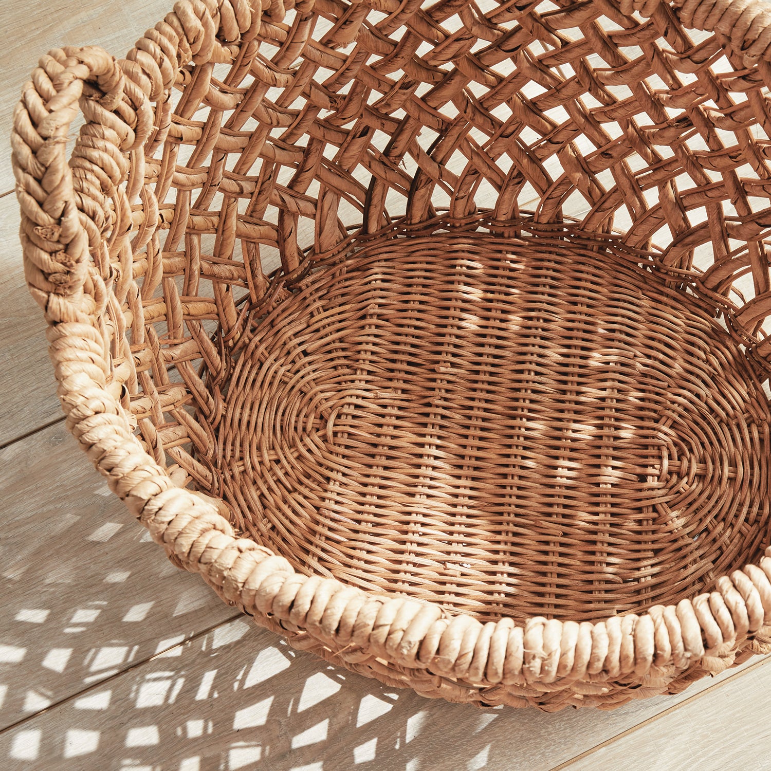 Emlyn Rattan Handle Basket Set of 2