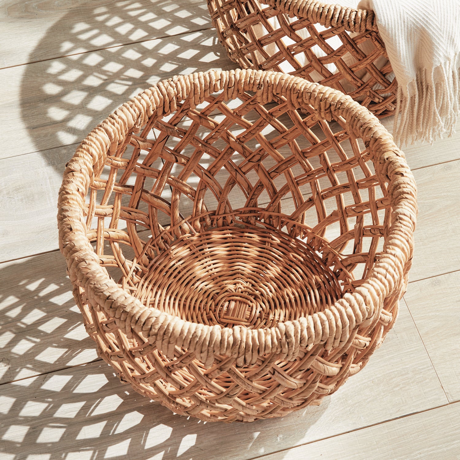 Emlyn Rattan Basket Set of 2