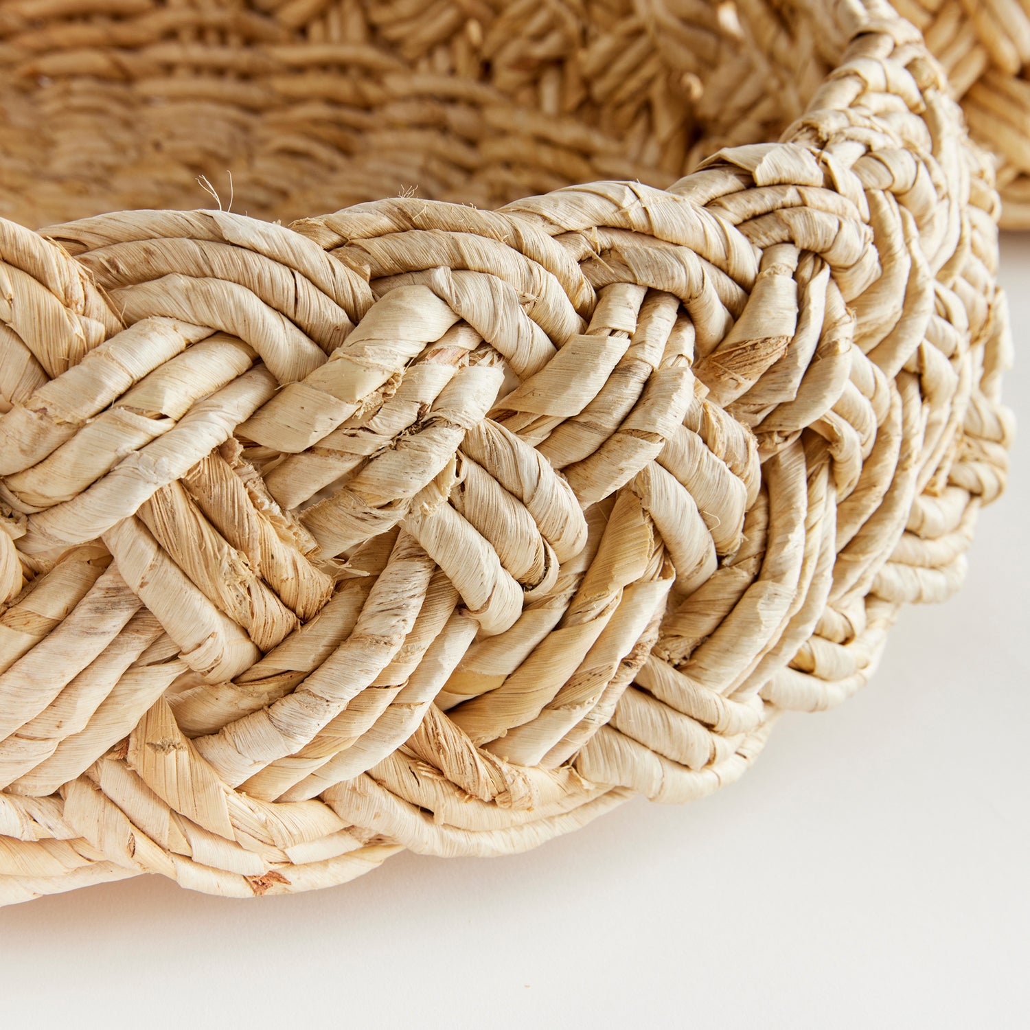 Abaca French Braided Basket Set of 2