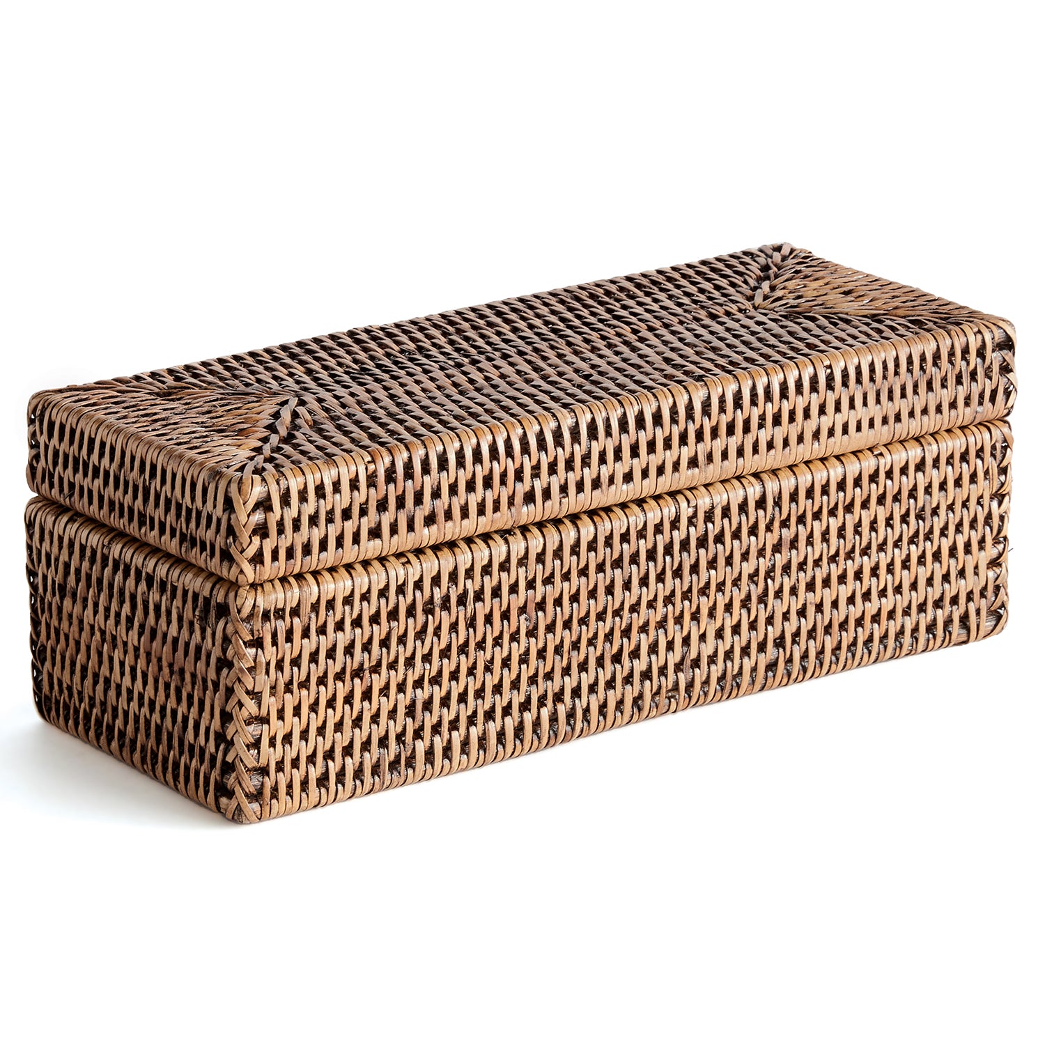 Burma Rattan 3 Compartment Lidded Box