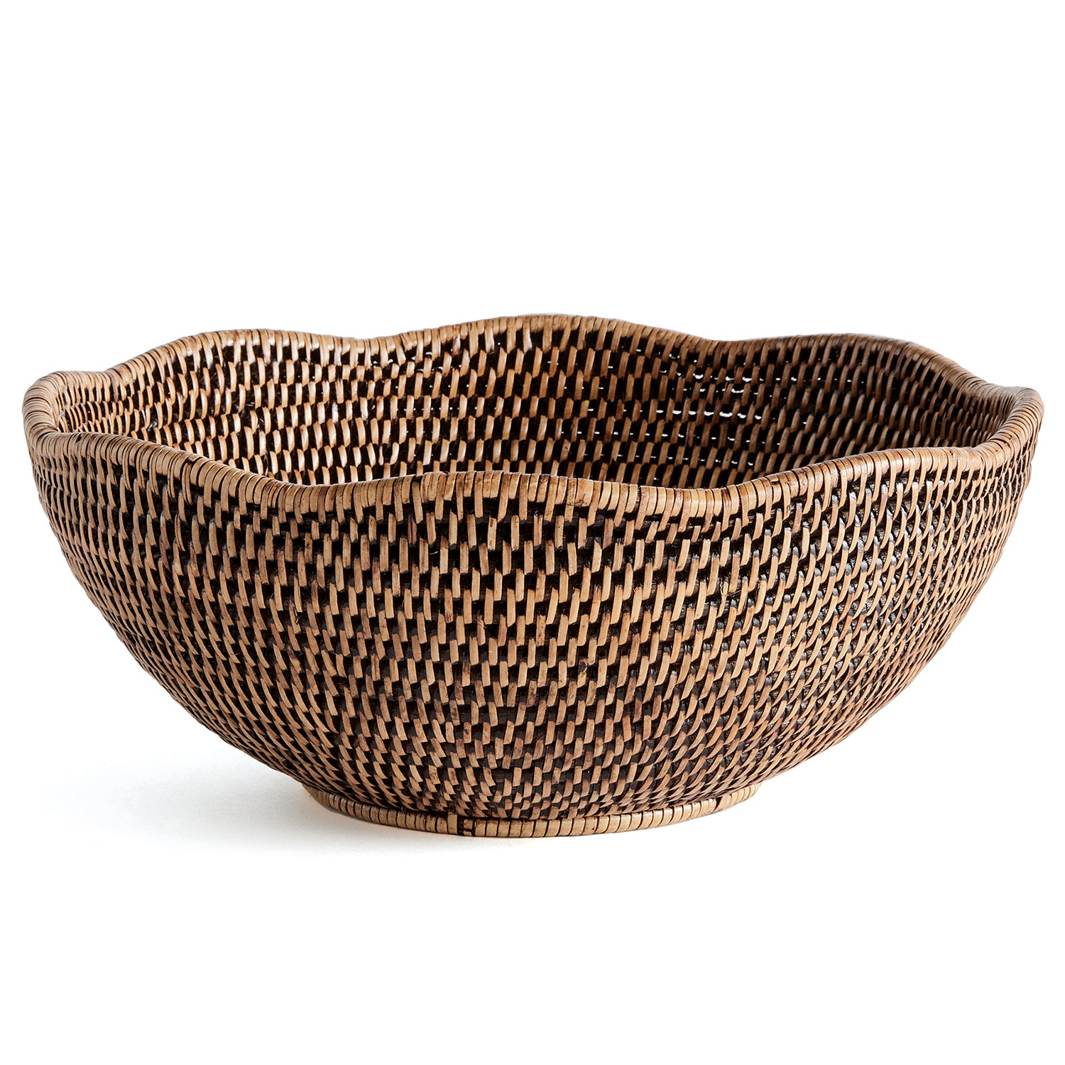 Burma Rattan Scalloped Edge Bowl