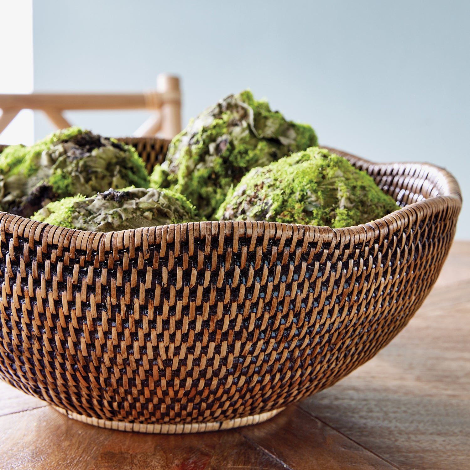 Burma Rattan Scalloped Edge Bowl