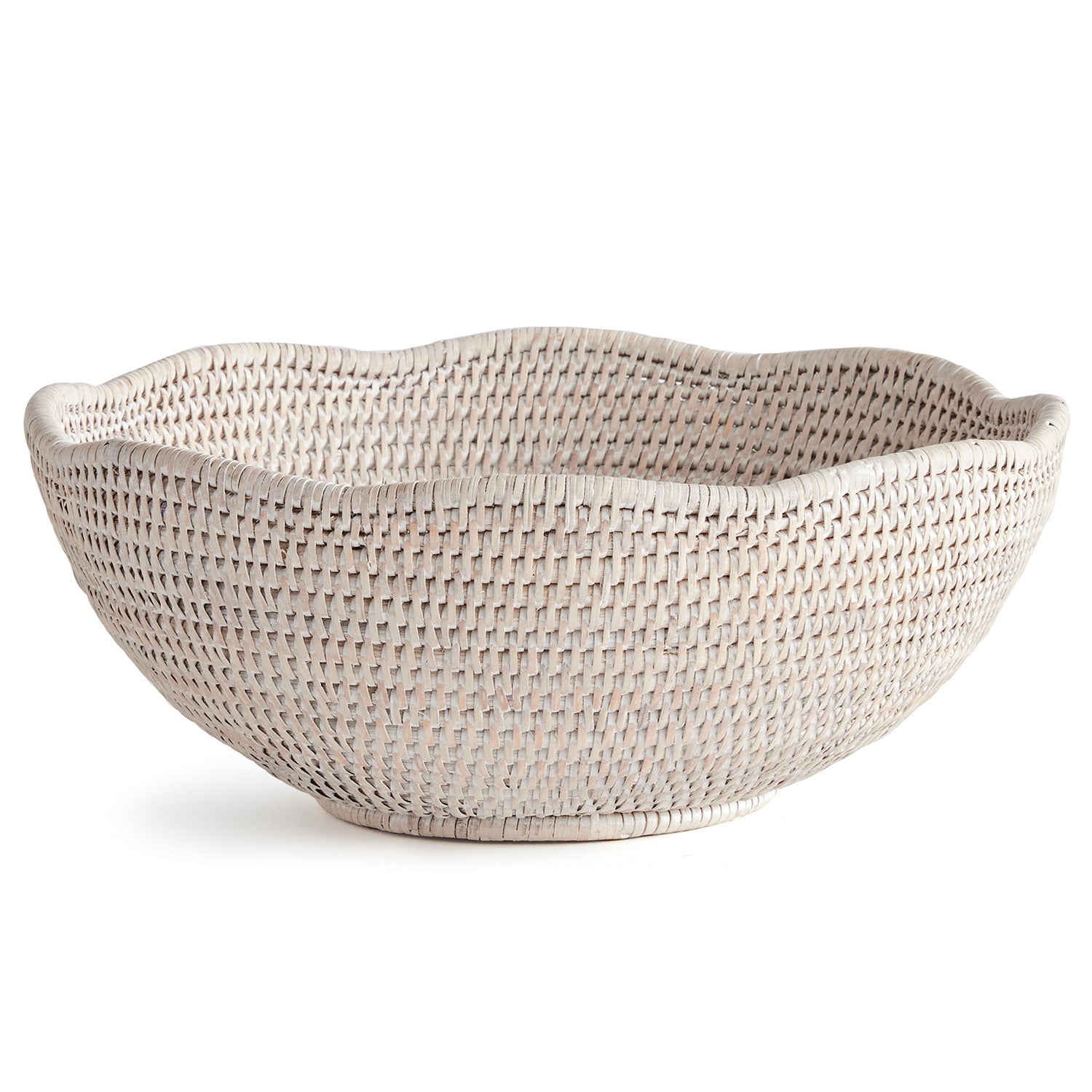 Burma Rattan Scalloped Edge Bowl