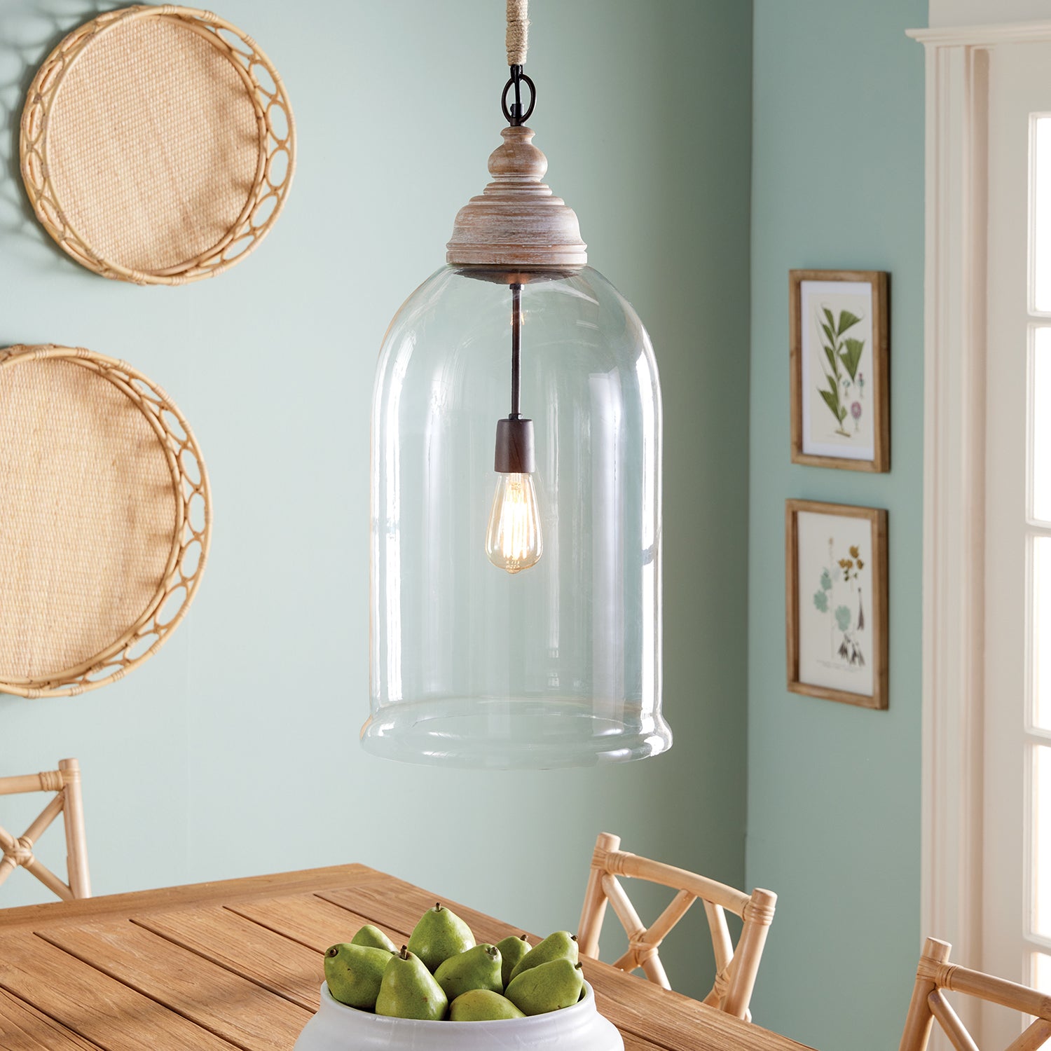 Vintners Cloche 29in Pendant