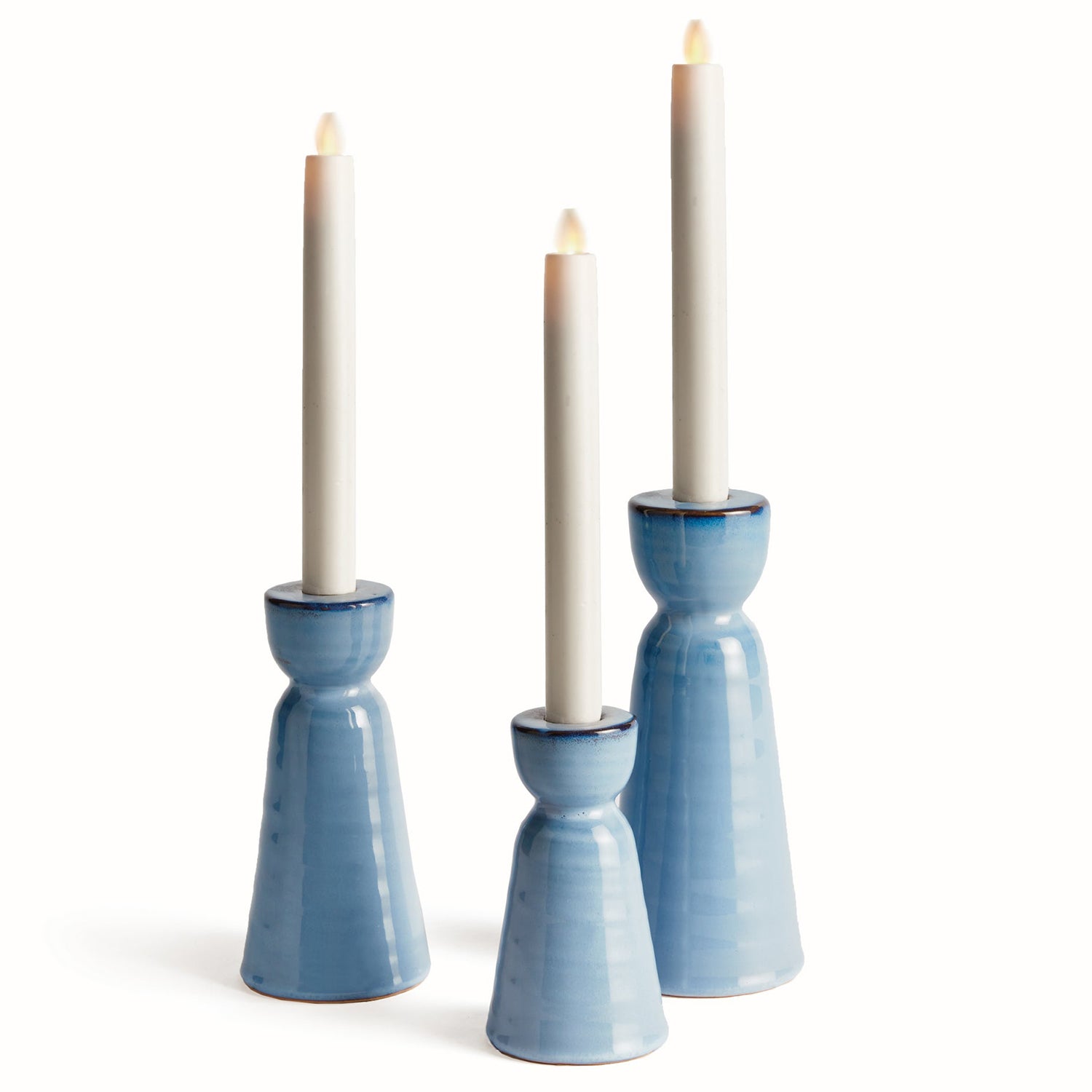 Libbey Taper Candle Holder Set of 3