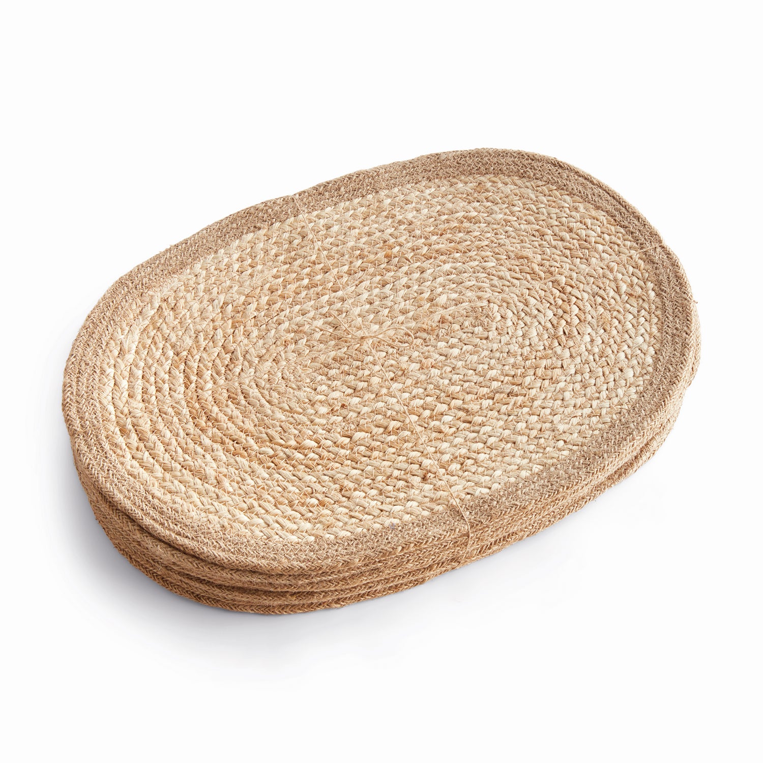 Jute Coil Oval Placement Set of 8