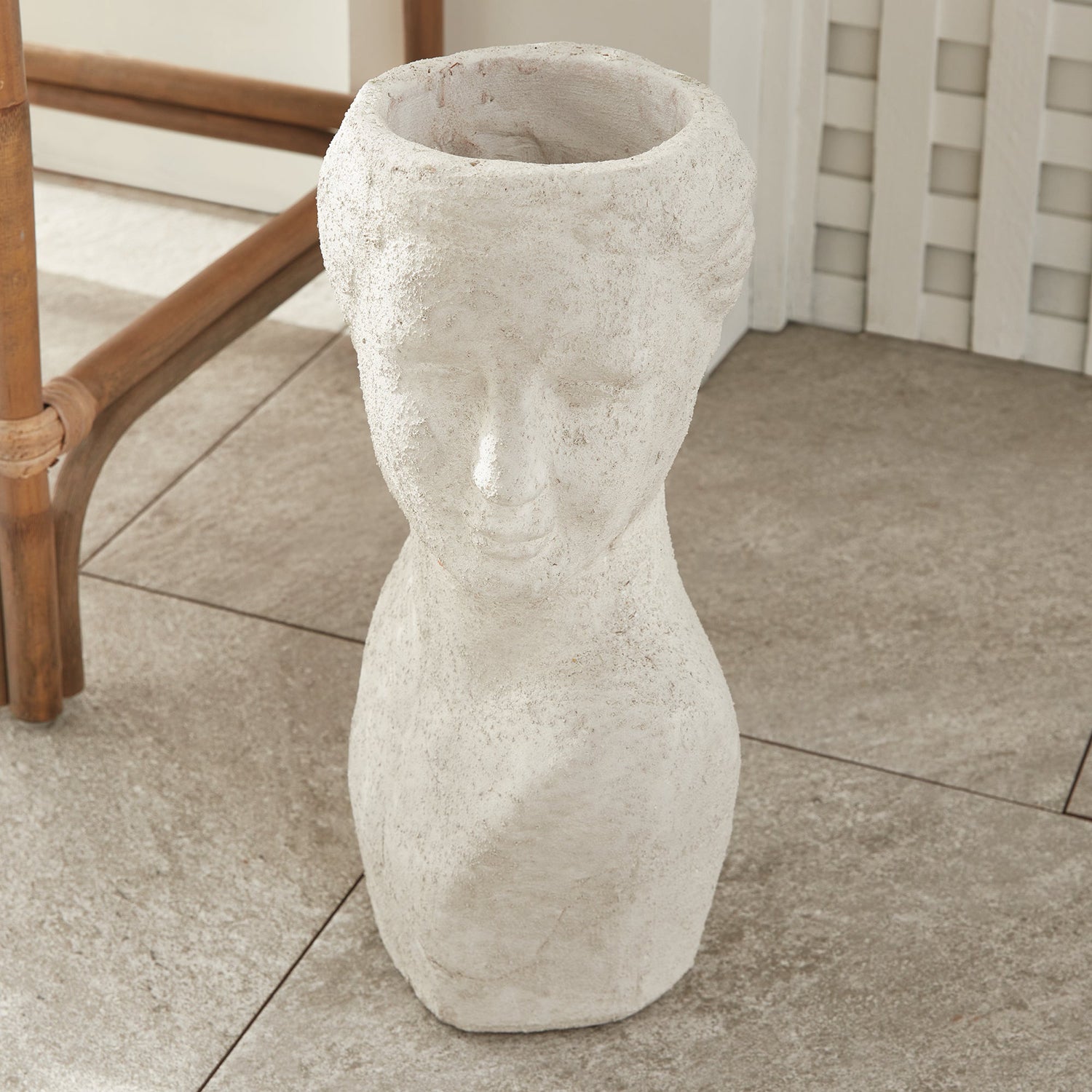 Weathered Garden Female Bust Planter