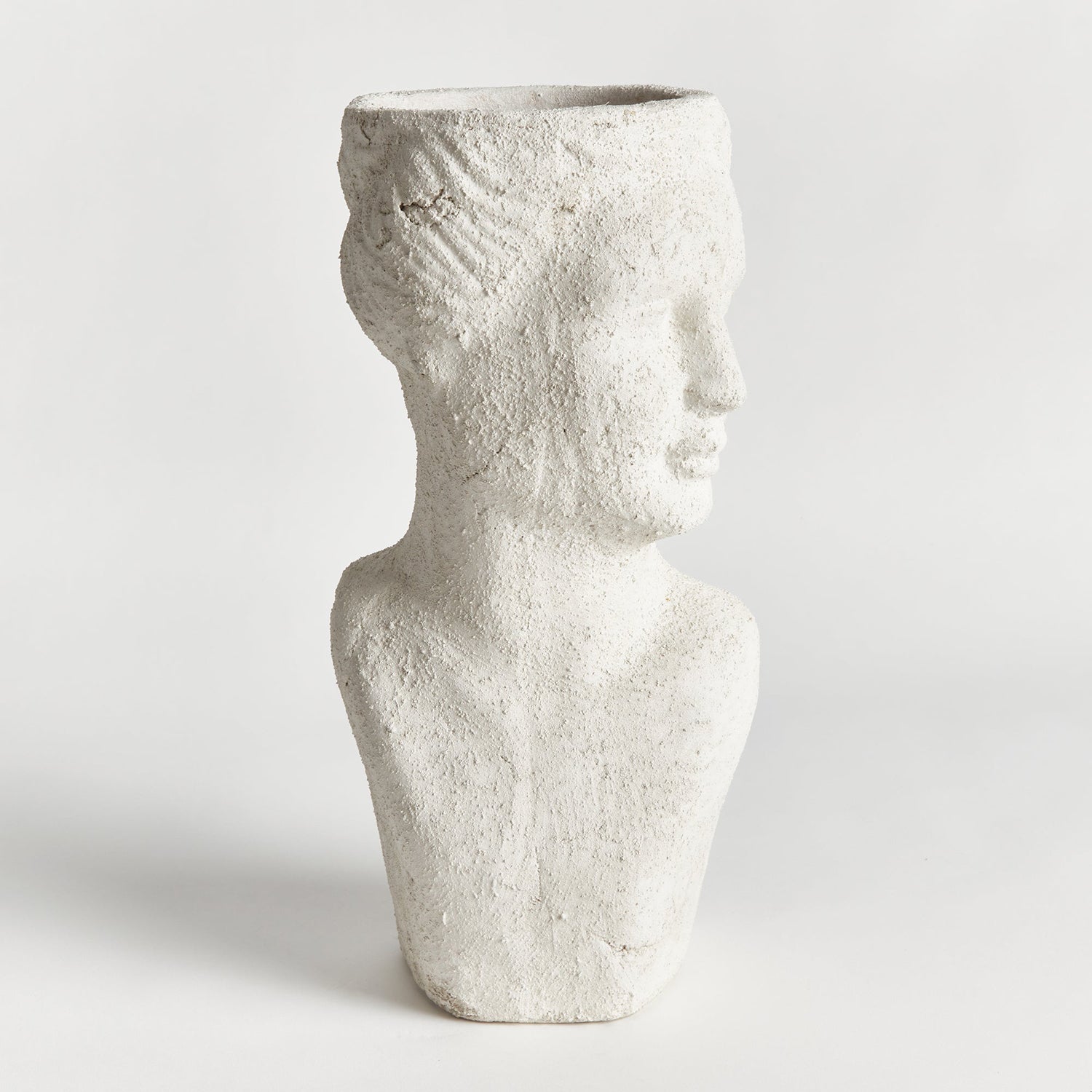 Weathered Garden Female Bust Planter