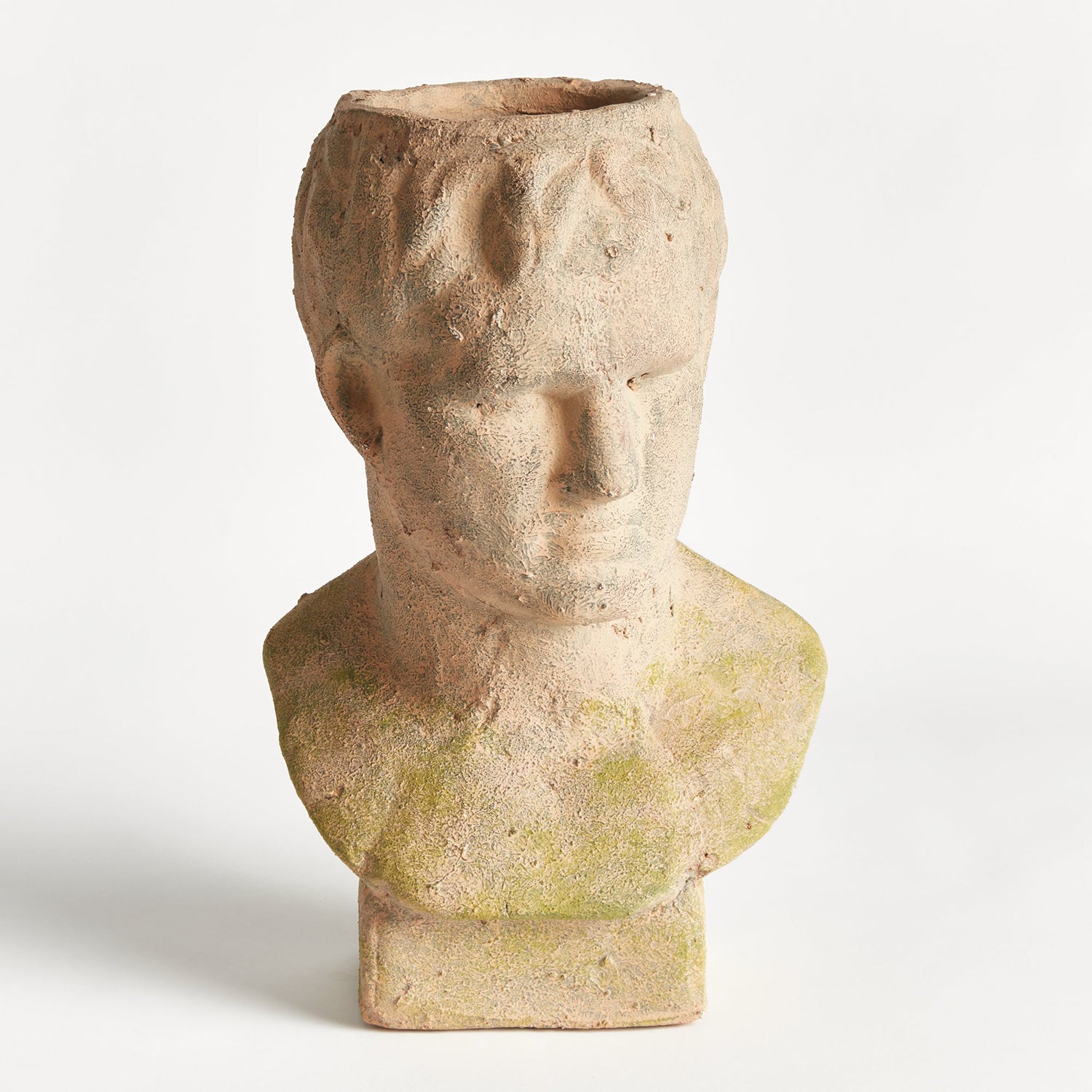 Weathered Garden Male Bust Planter