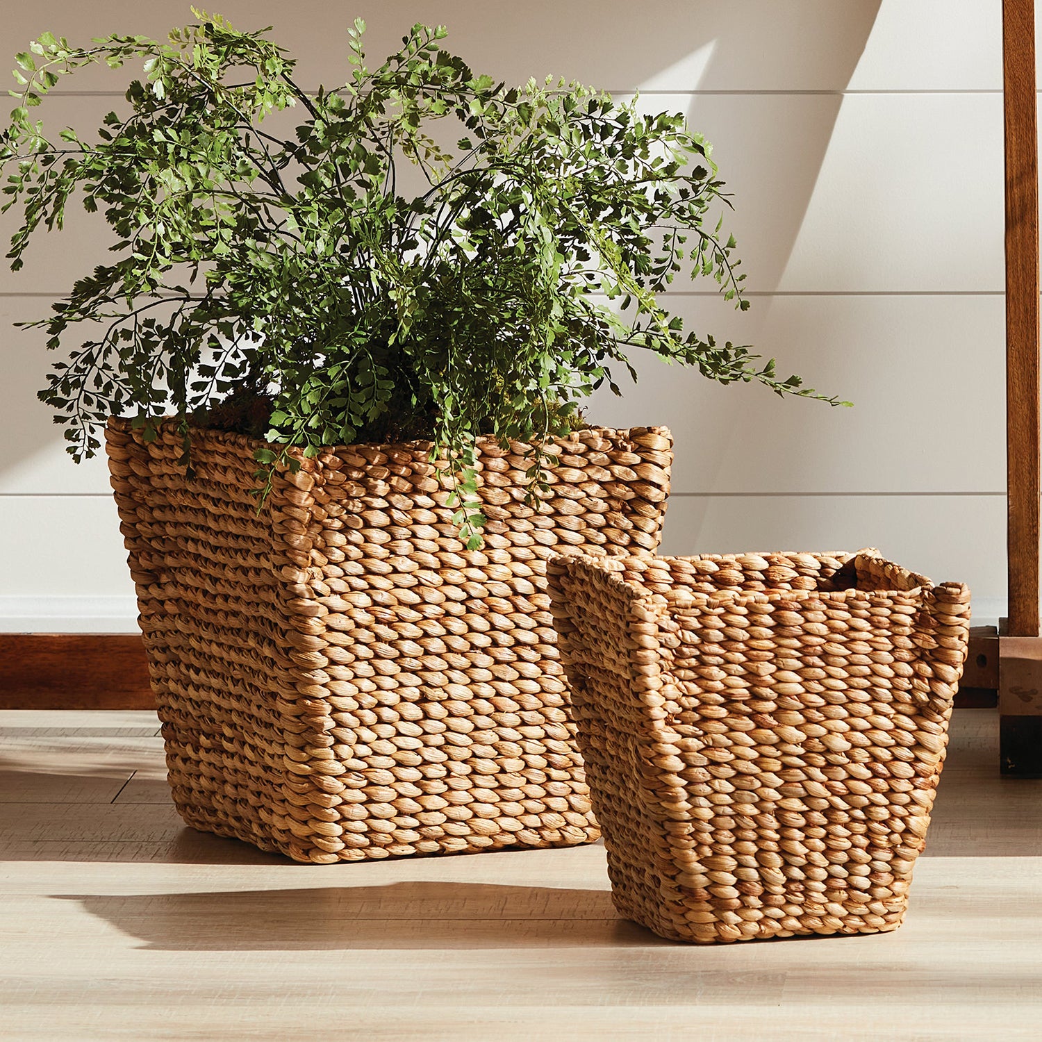 Water Hyacinth Tapered Basket Set of 2