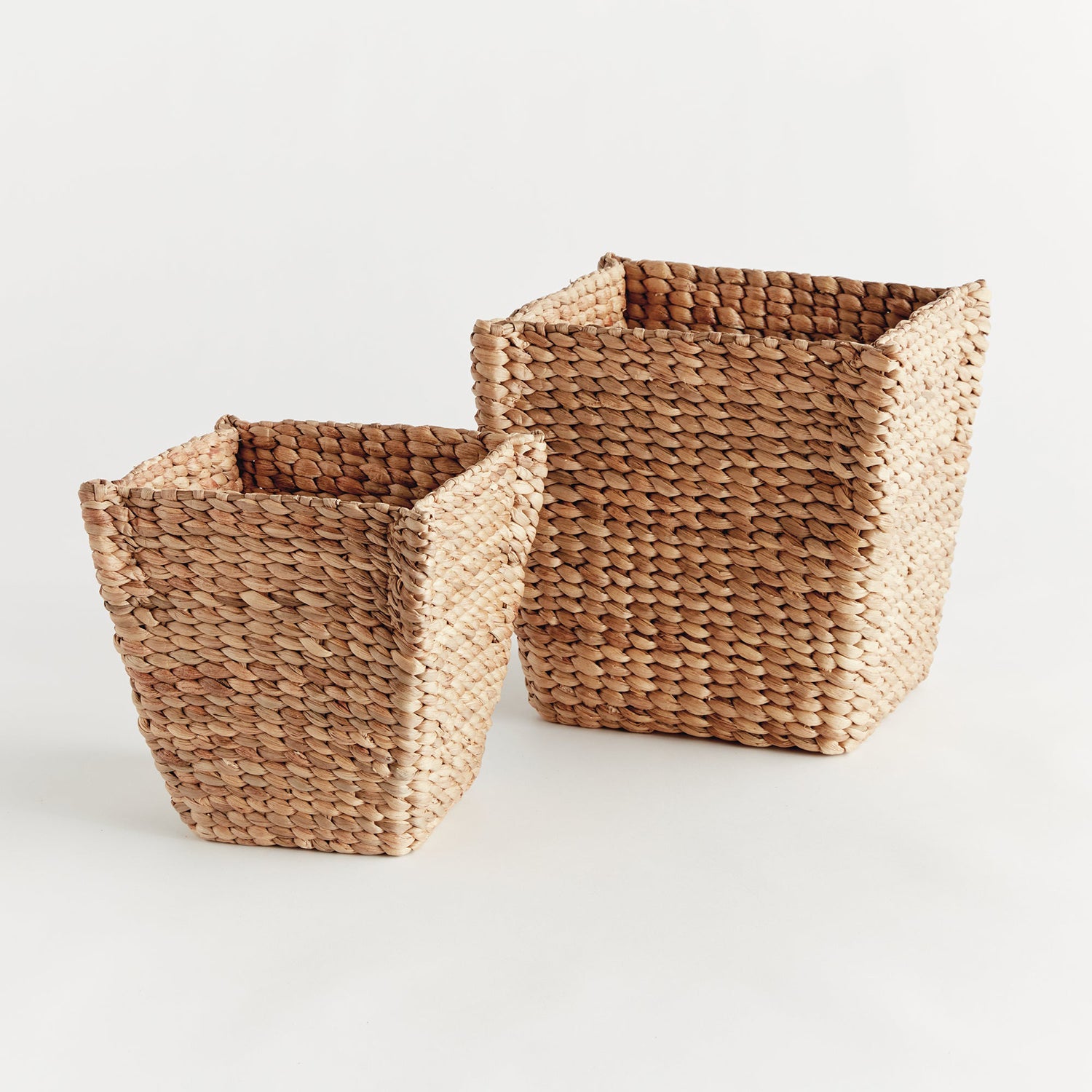 Water Hyacinth Tapered Basket Set of 2