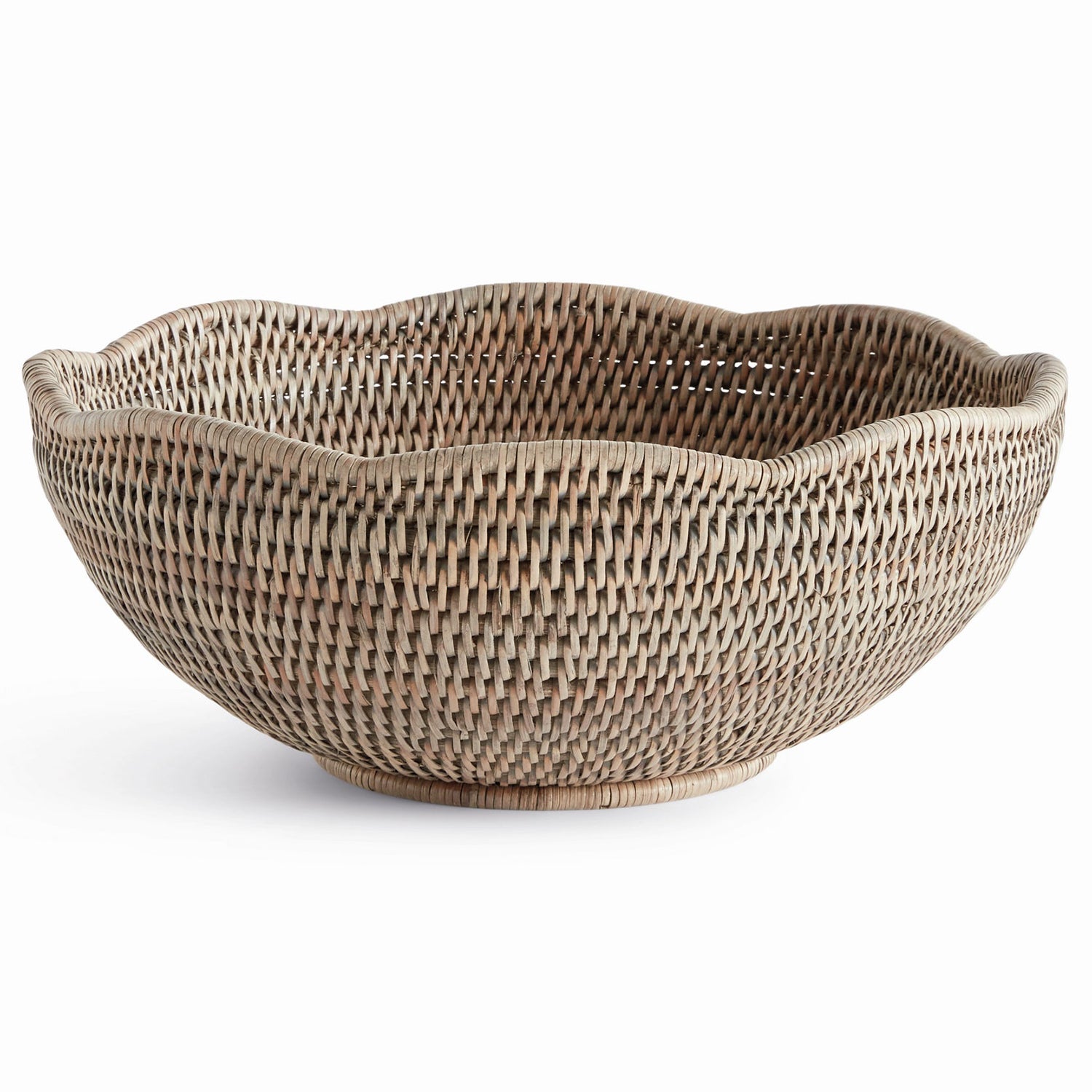 Burma Rattan Scalloped Edge Bowl