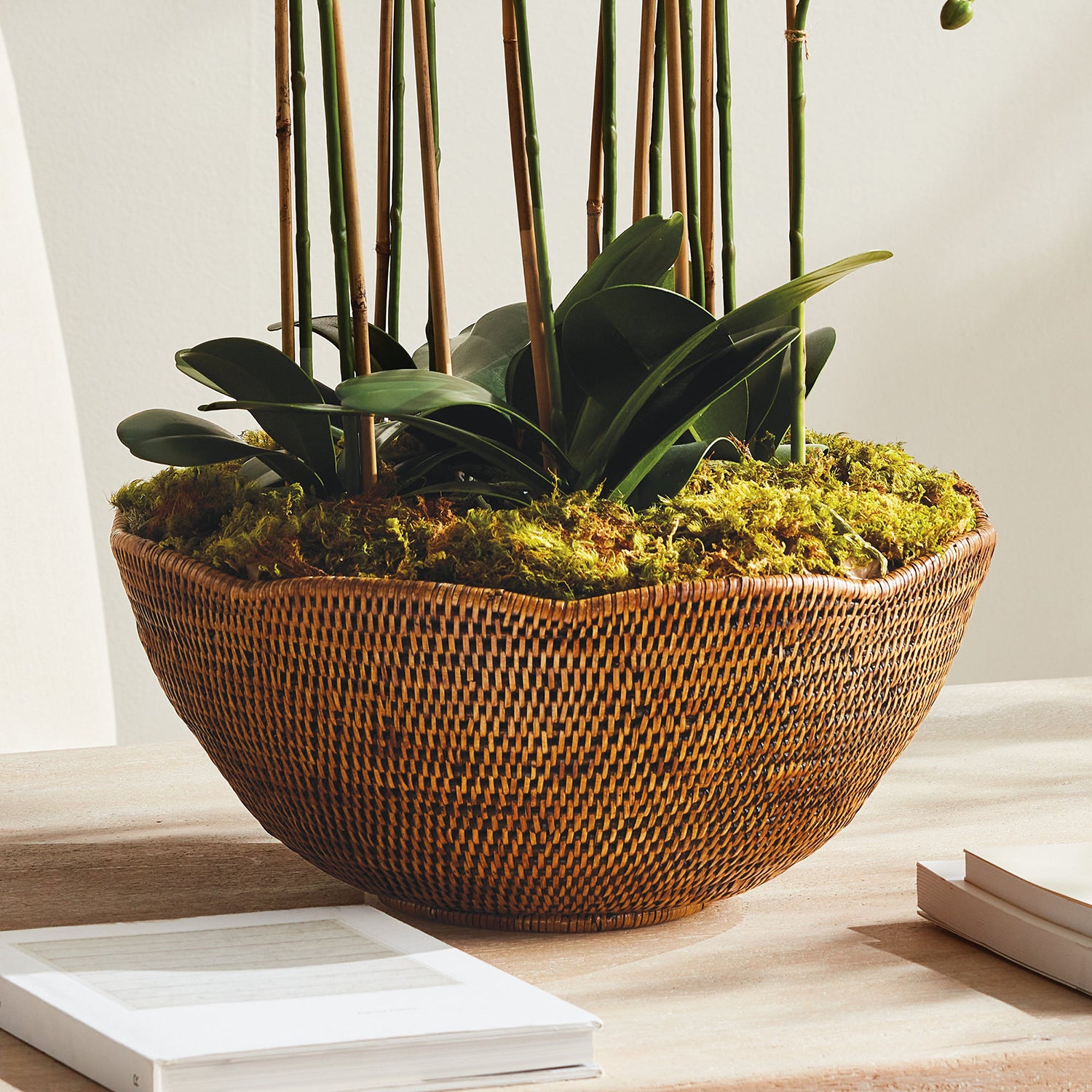 Burma Rattan Scalloped Edge Bowl