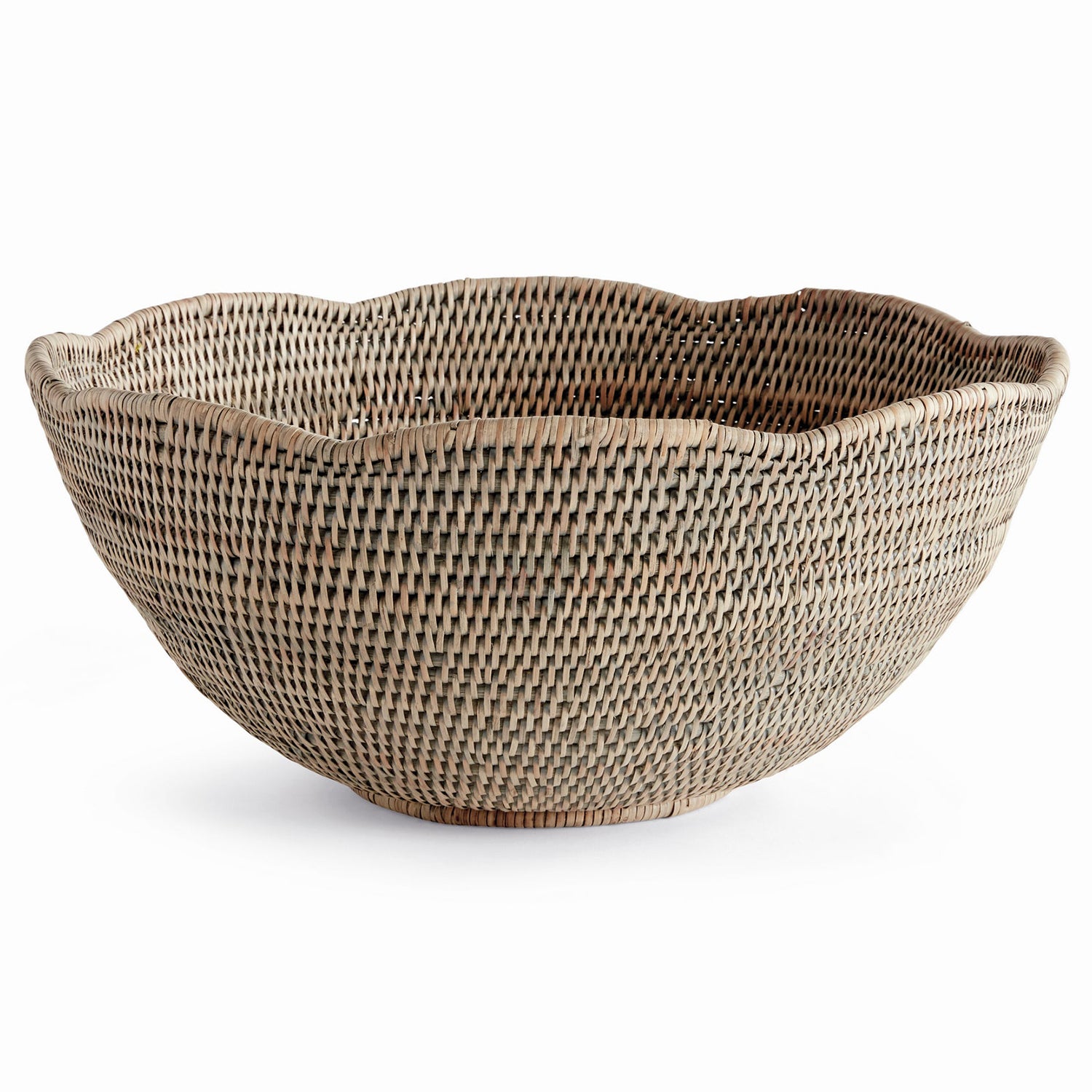 Burma Rattan Scalloped Edge Bowl