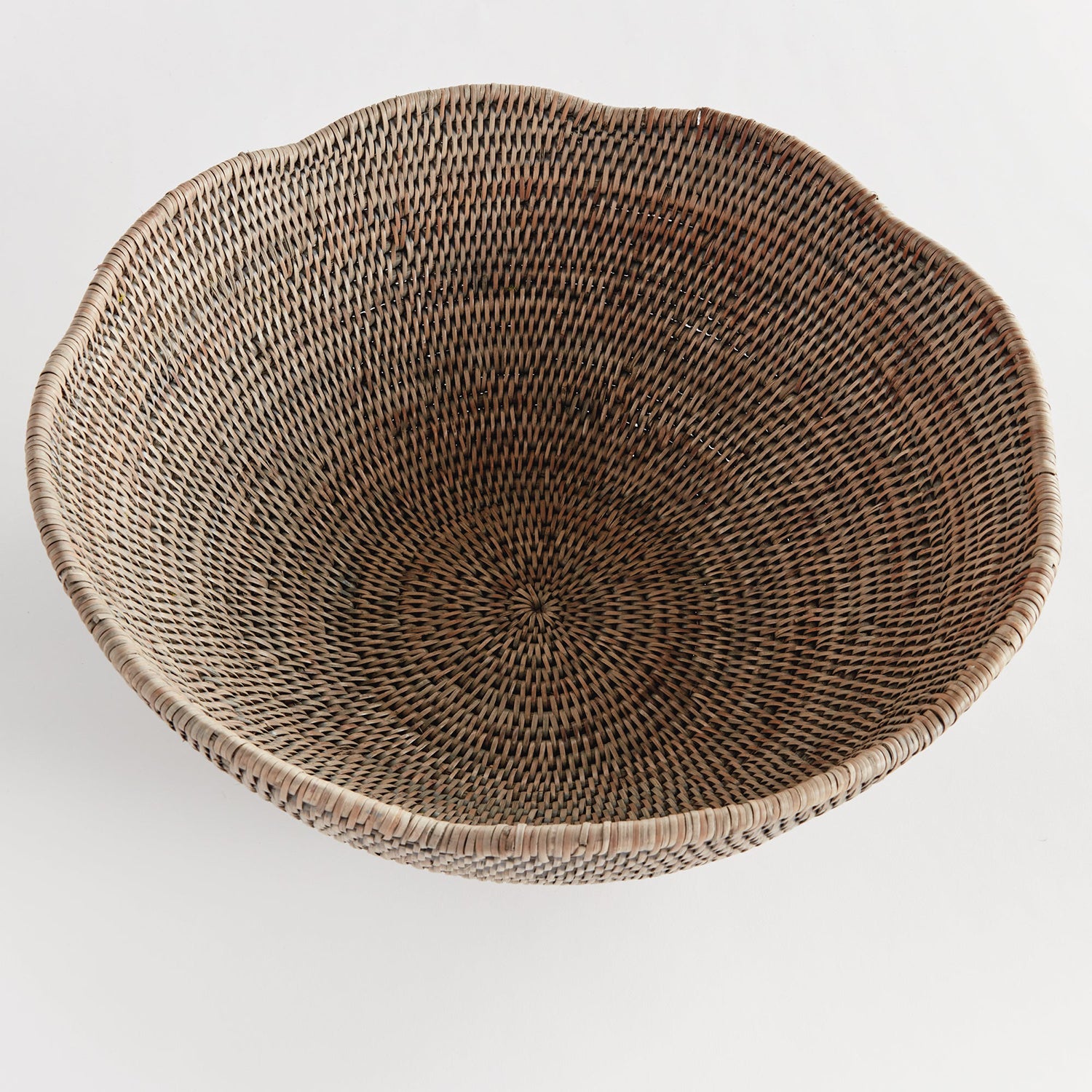 Burma Rattan Scalloped Edge Bowl