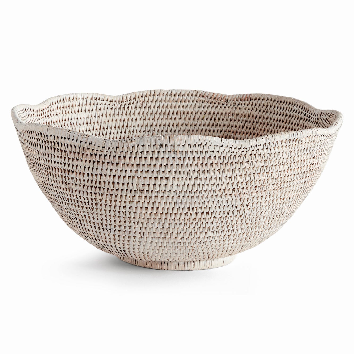 Burma Rattan Scalloped Edge Bowl