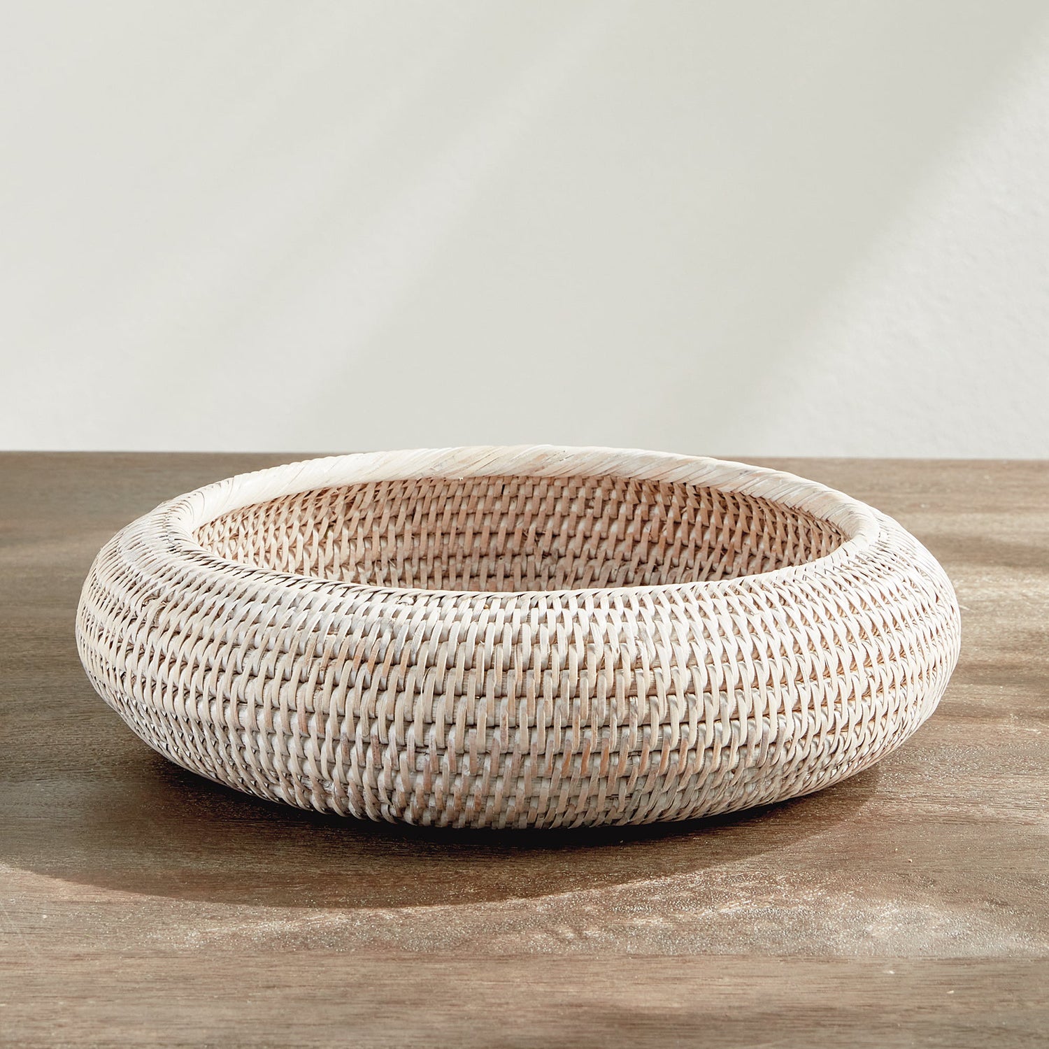 Burma Rattan Shallow Display Bowl Set of 2