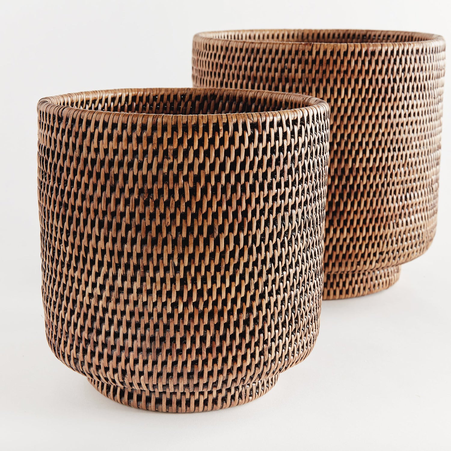 Burma Rattan Cachepot Set of 2