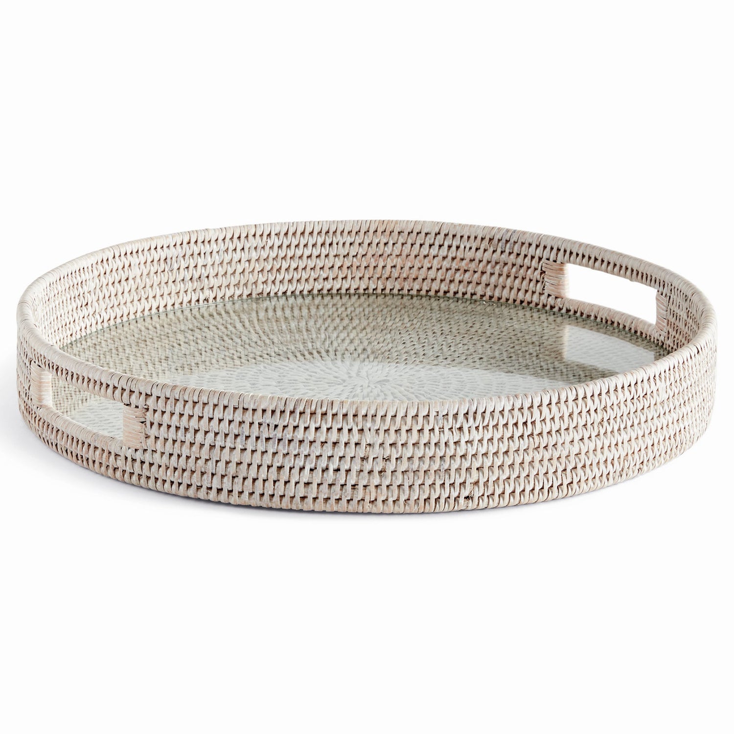 Burma Rattan Round Serving Tray