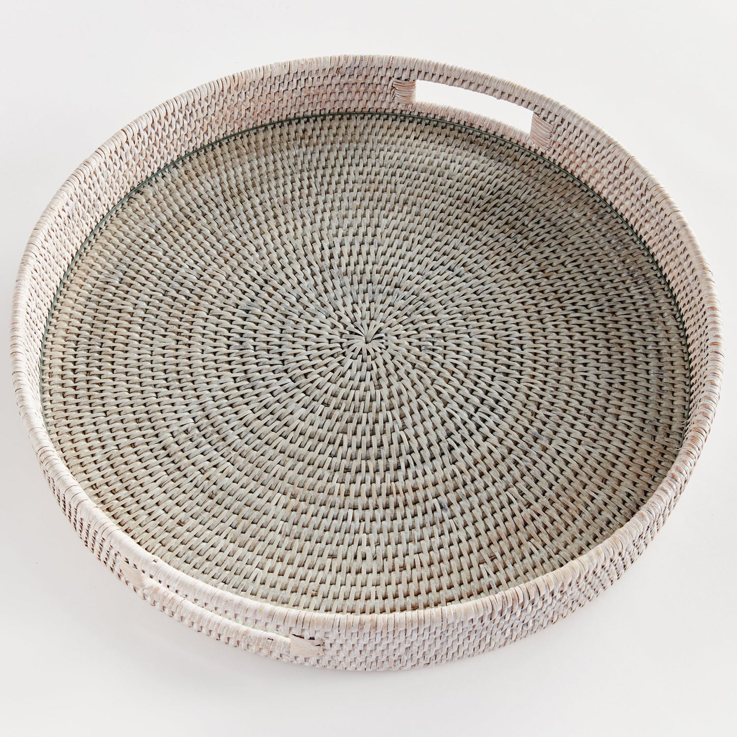 Burma Rattan Round Serving Tray