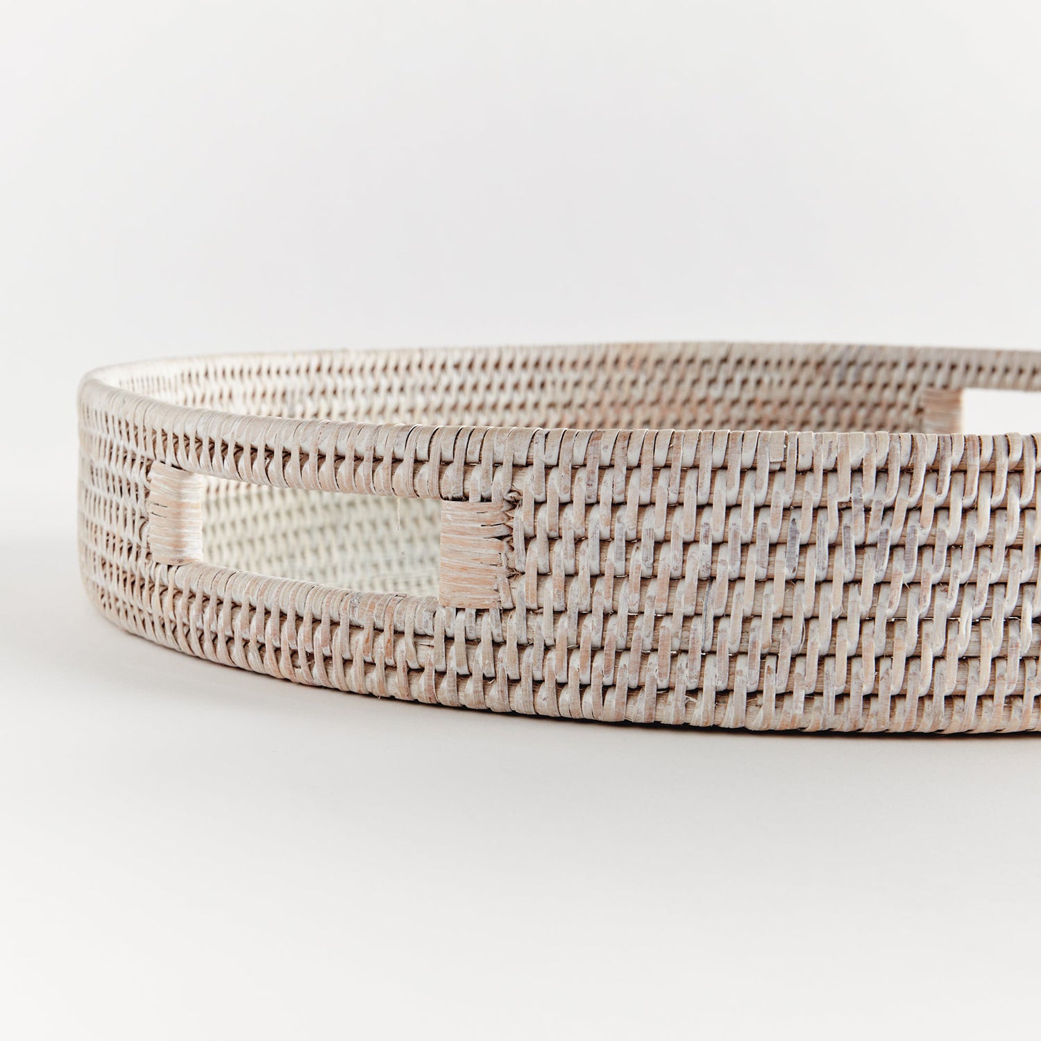 Burma Rattan Round Serving Tray