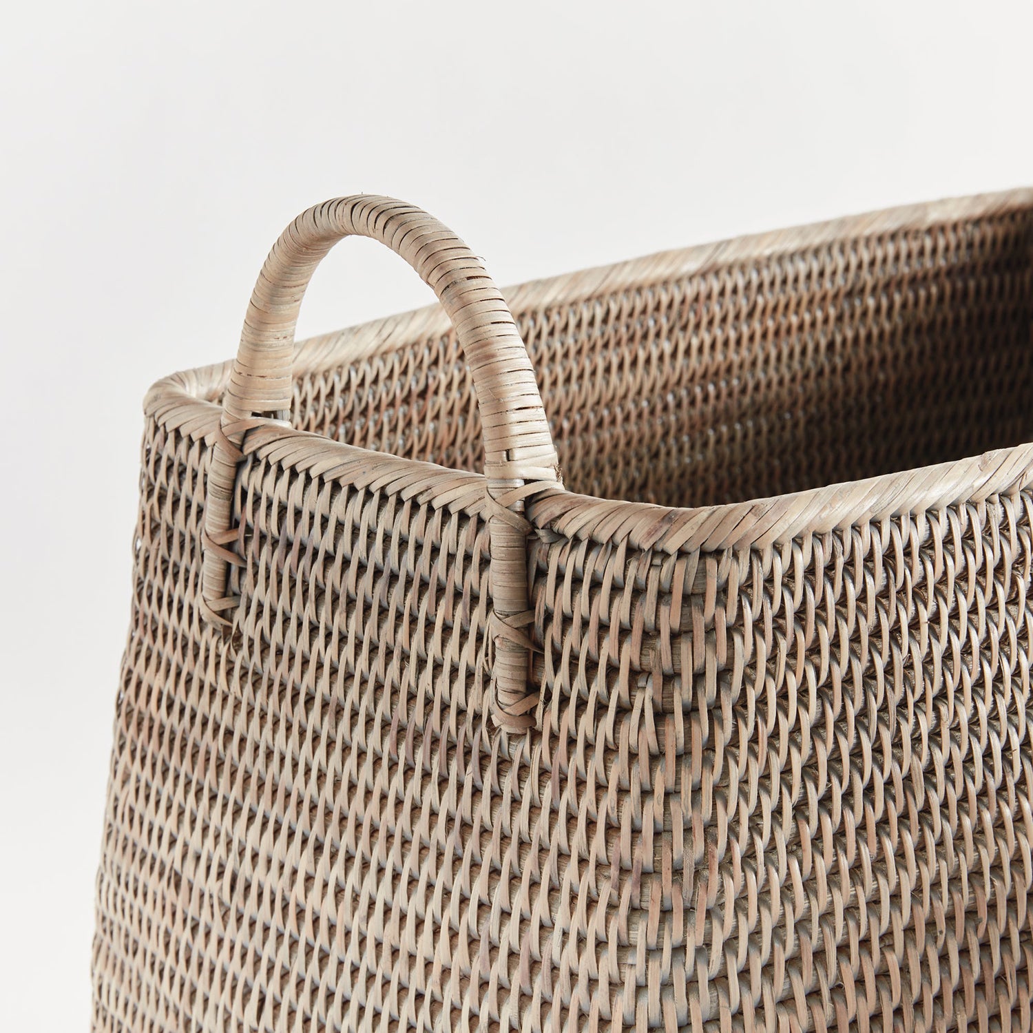 Burma Rattan Narrow Magazine Basket Set of 2