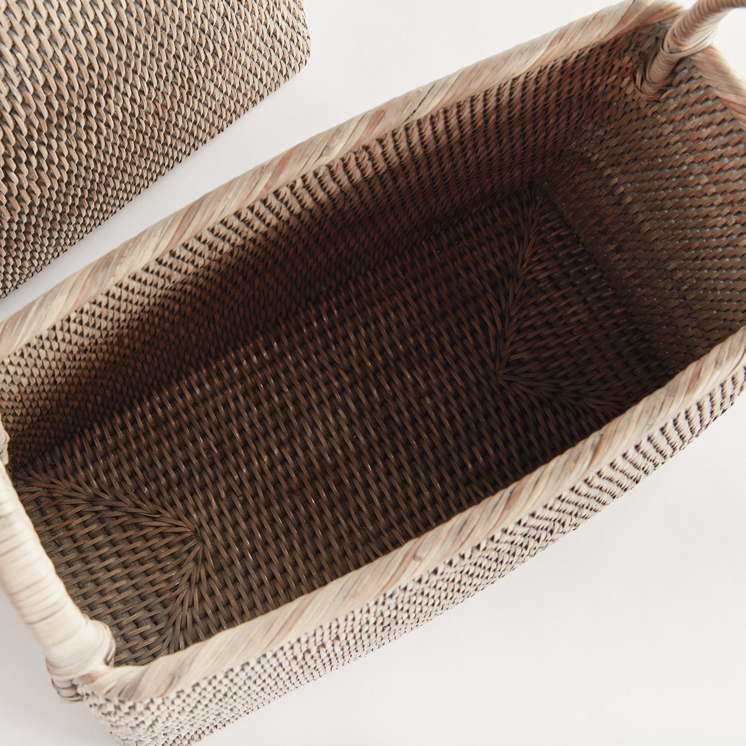 Burma Rattan Narrow Magazine Basket Set of 2
