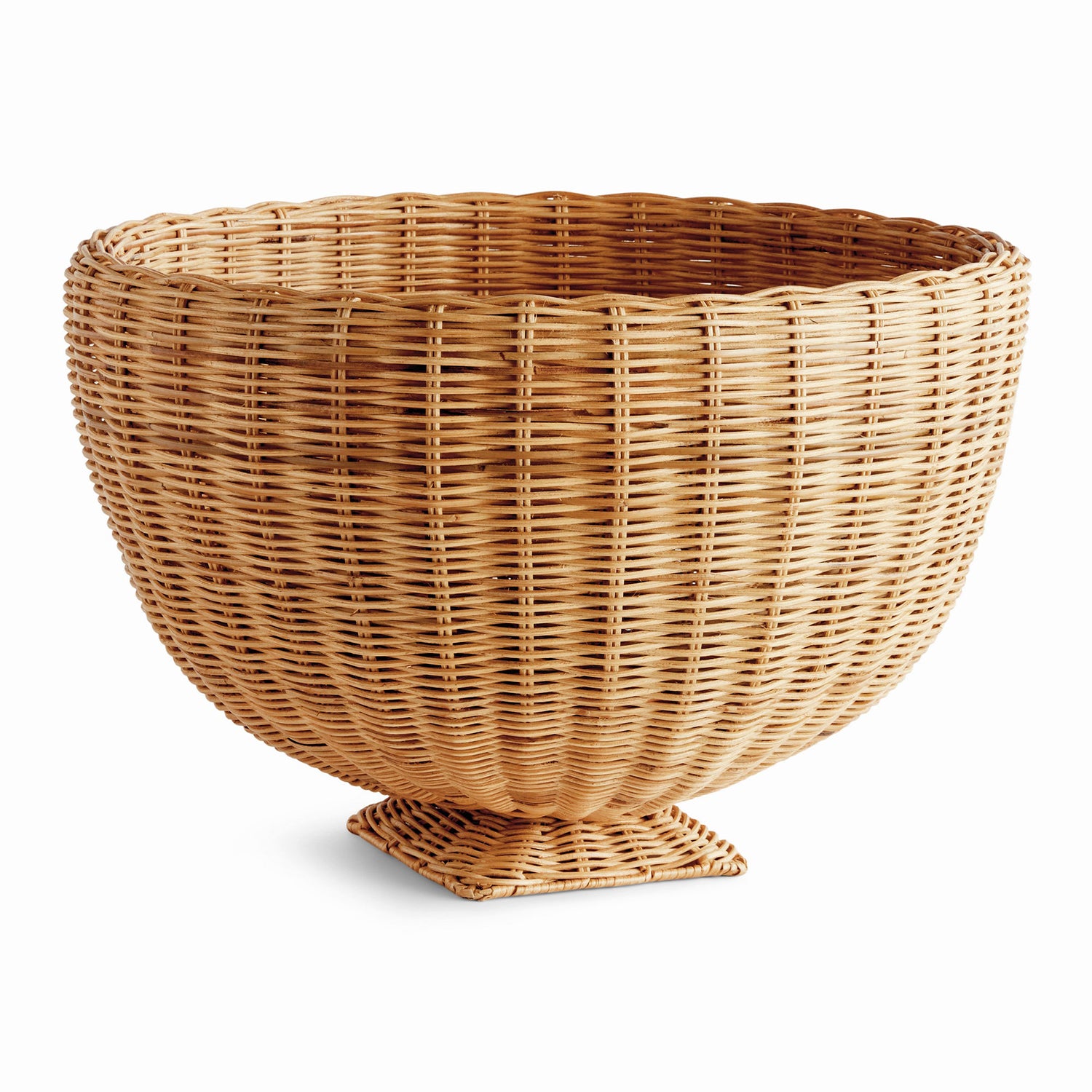 Charleston Rattan Footed Bowl