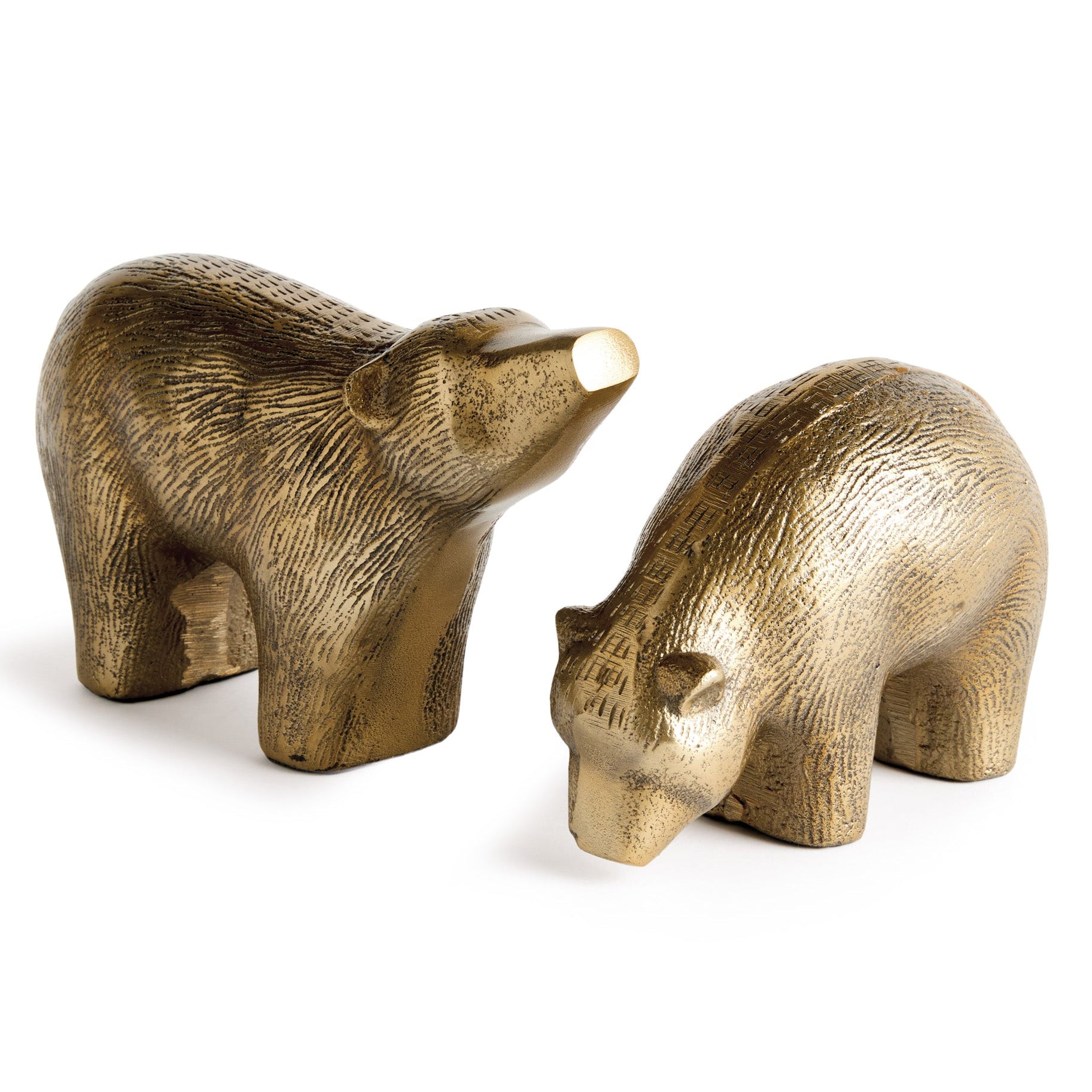 Koda Bear Brass Sculpture Set of 2