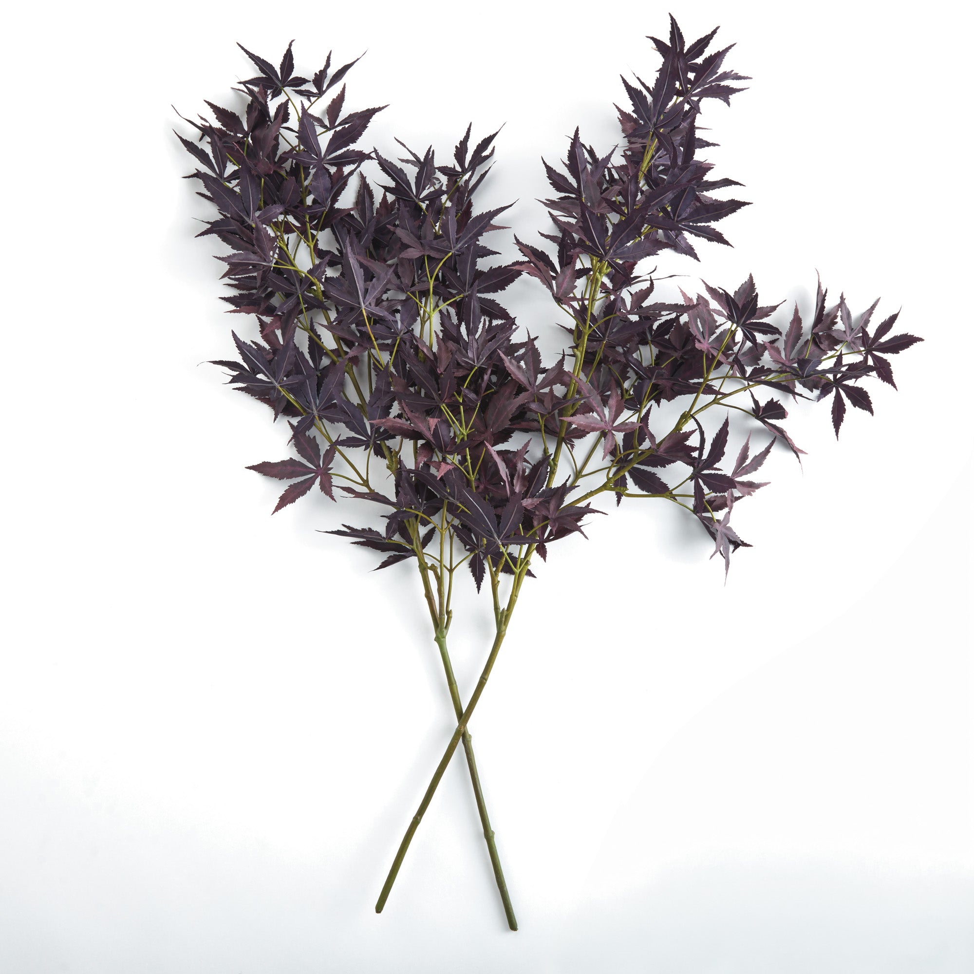 Maple Leaf Branches 41in Faux Plant Stem Set of 2