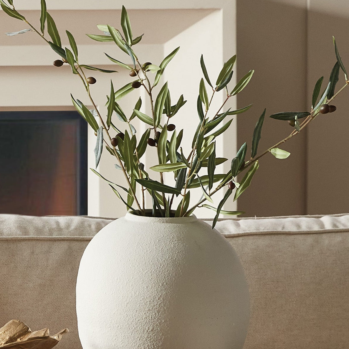 Olive With Olives 32in Faux Stem Set of 4