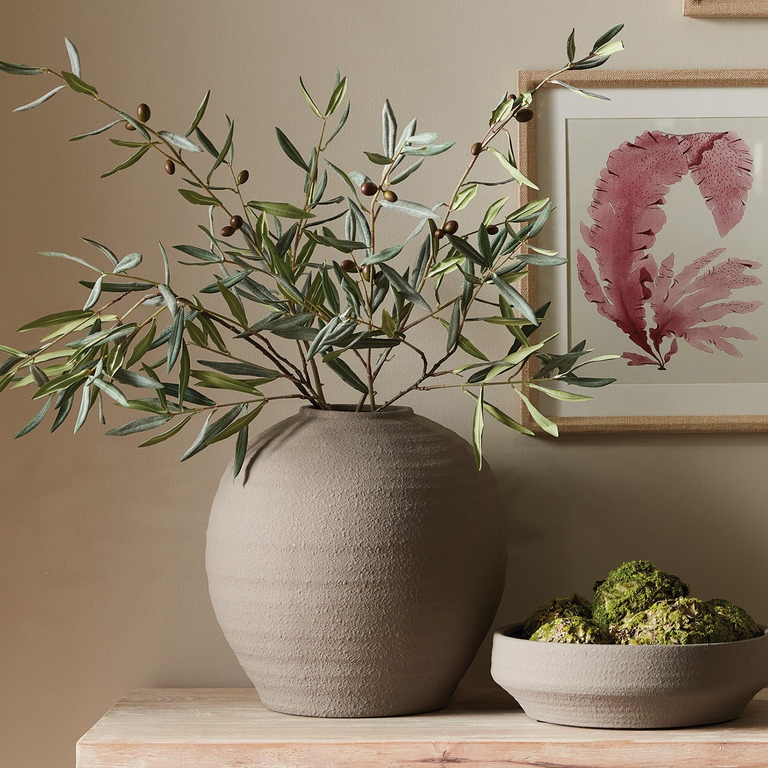Olive With Olives 32in Faux Stem Set of 4