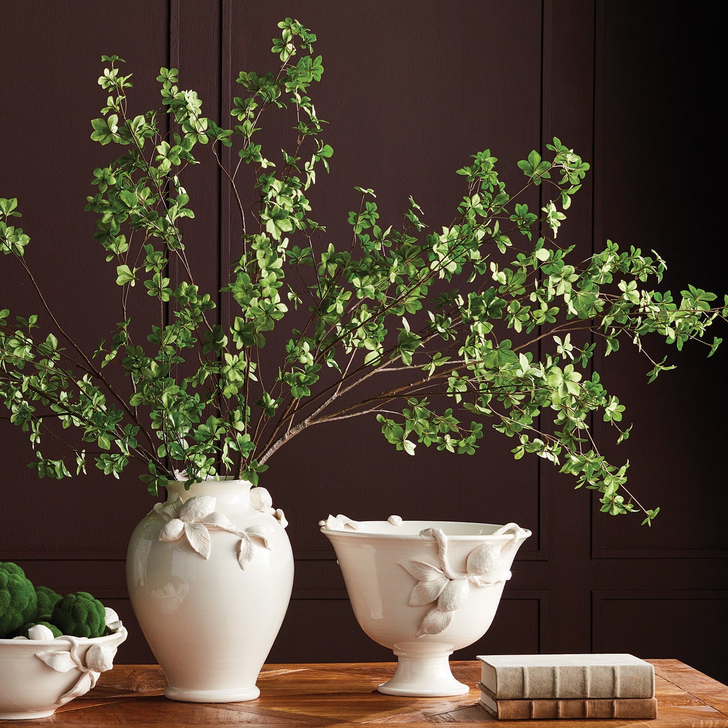 Shady Lady Black Olive 28in Faux Stem Set of 4