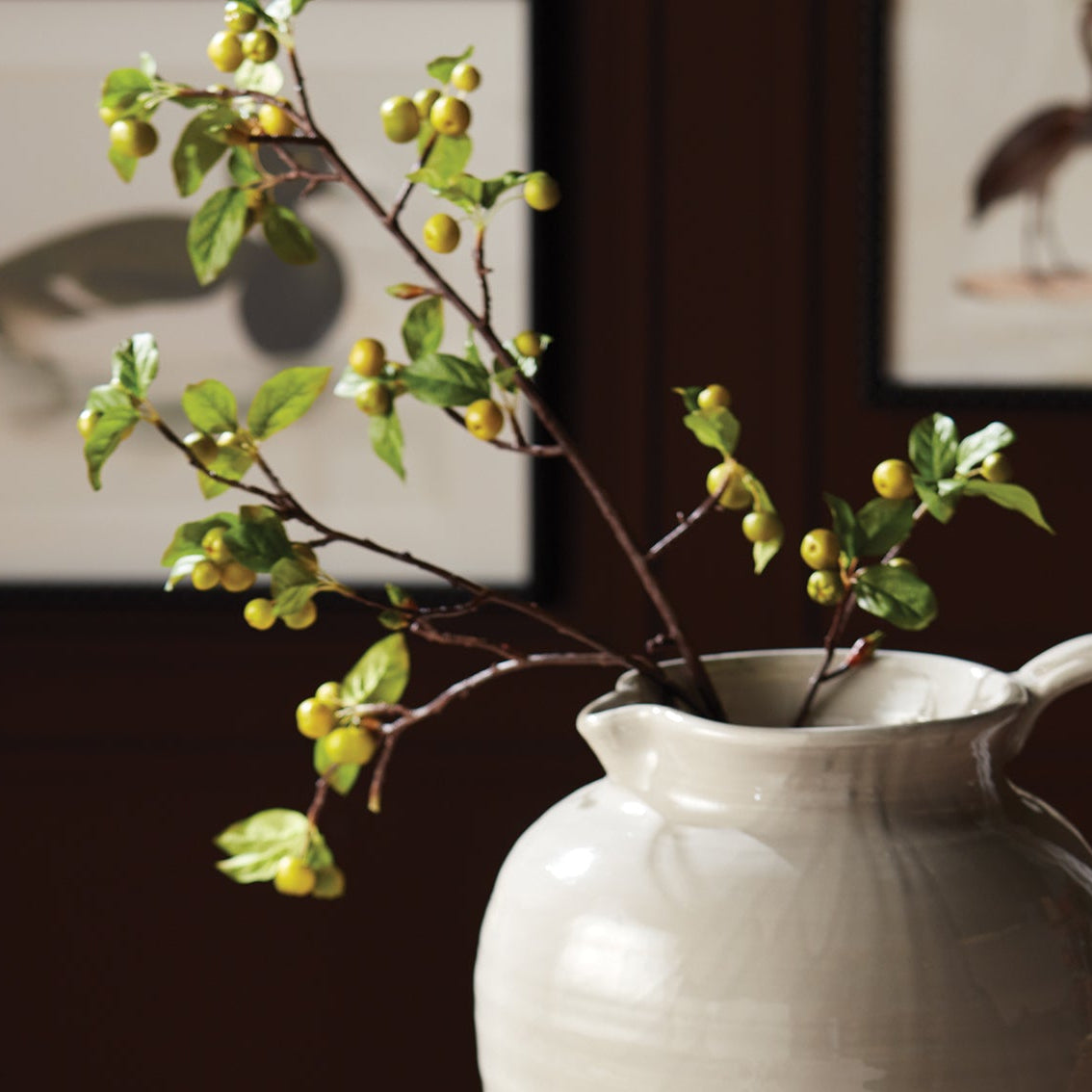 Crabapple Branches 45in Faux Plant Stem Set of 2