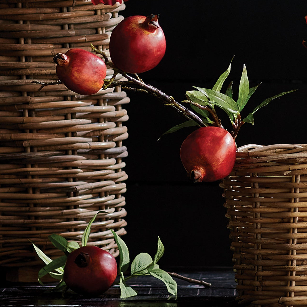 Pomegranate Picks 10in Faux Plant Stem Set of 4