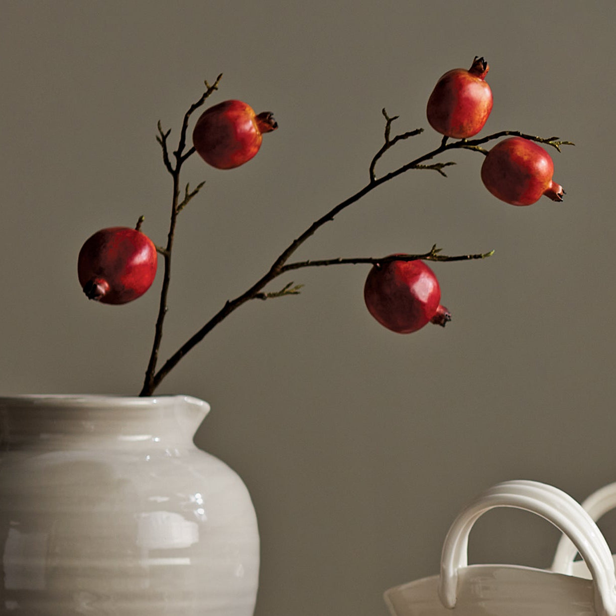 Pomegranate Branches 36in Faux Plant Stem Set of 4