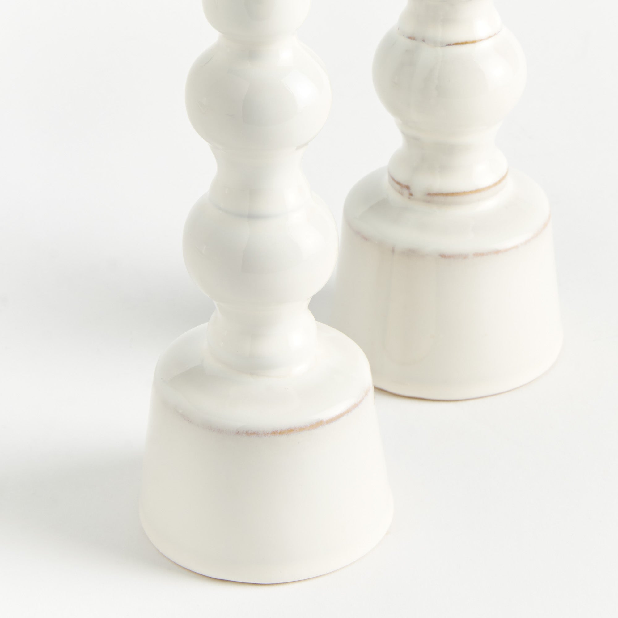 Caroline Cream Taper Candle Holder Set of 2