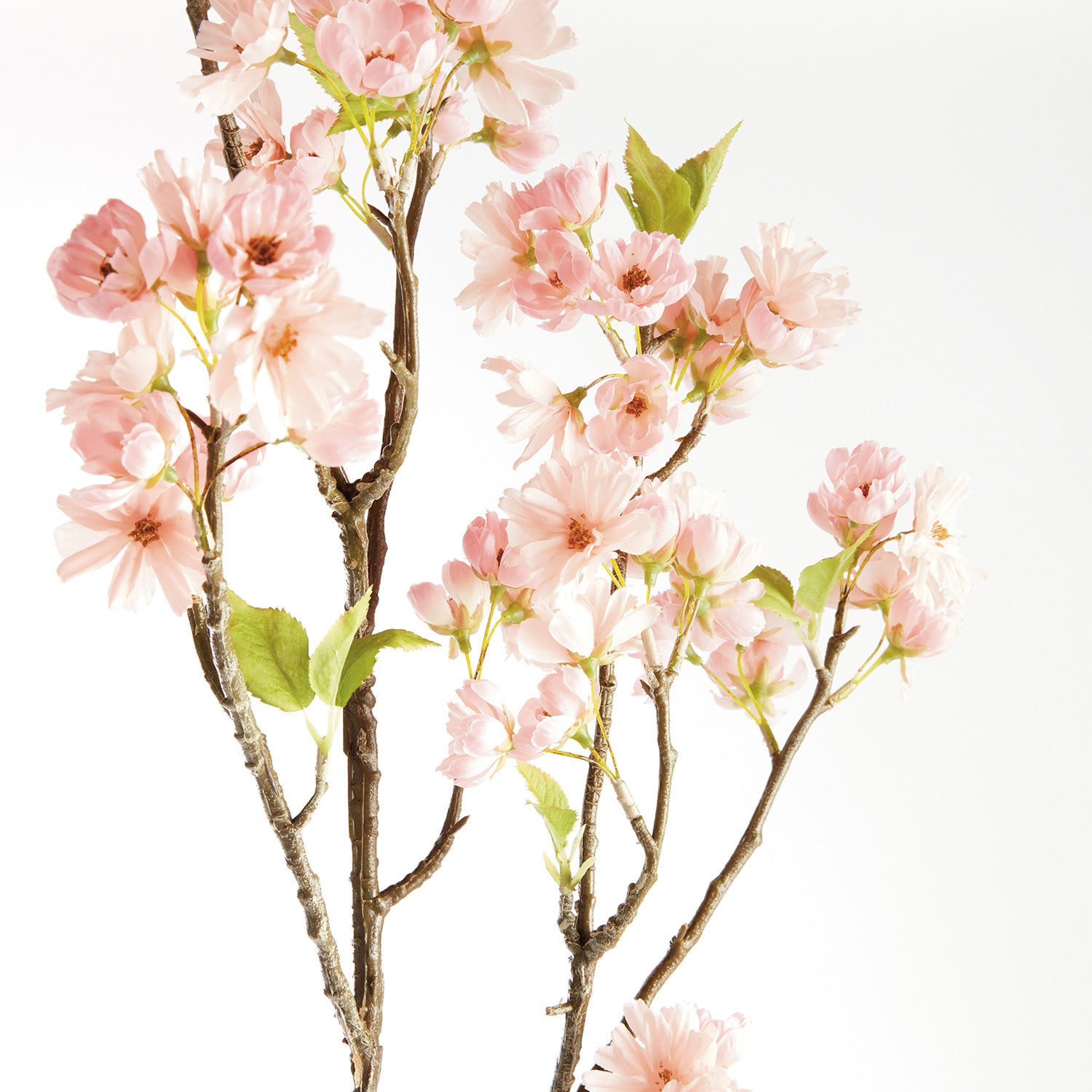 Double Cherry Blossom Branches 46in Faux Stem Set of 2