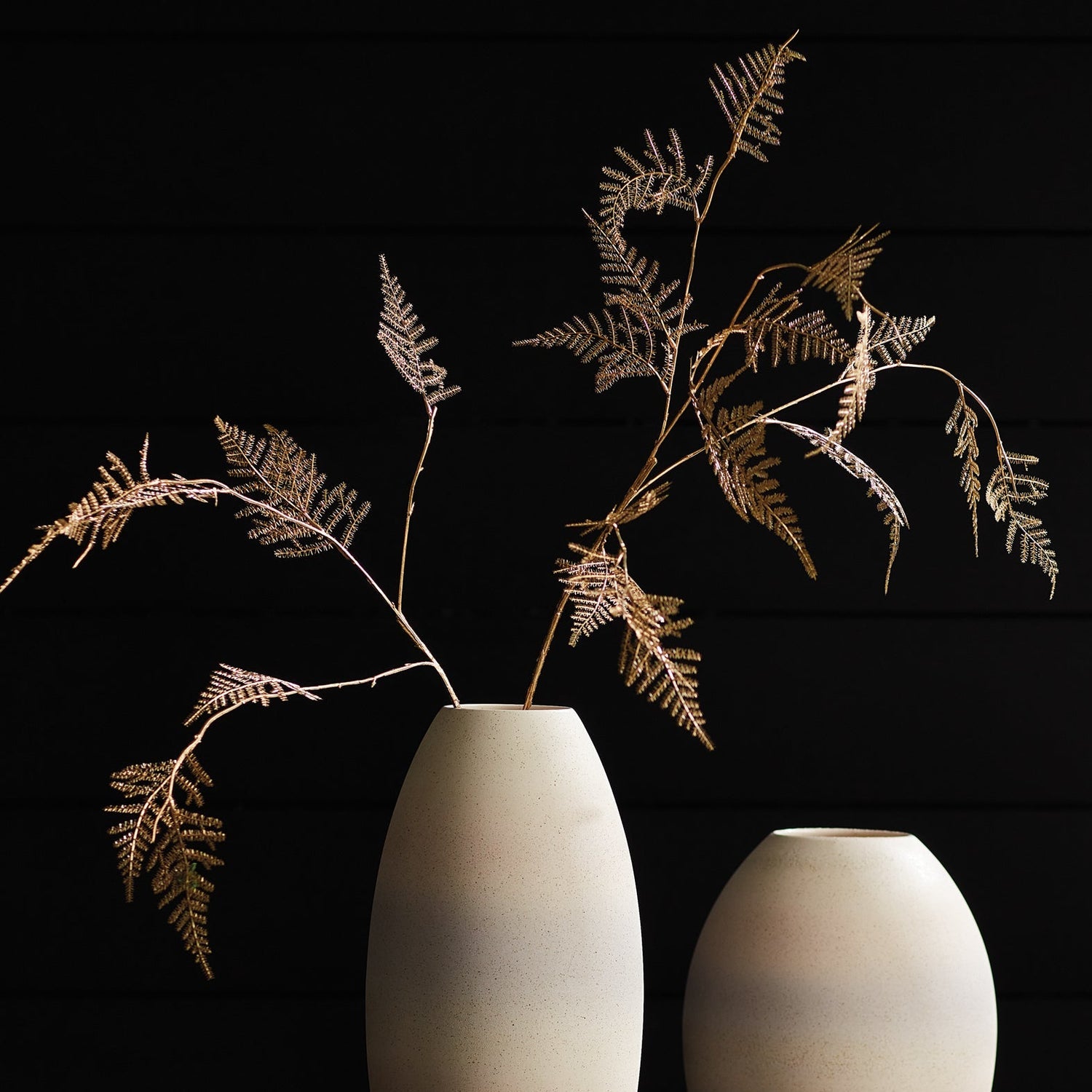 Gilded Fern Faux Plant Stem Set of 4