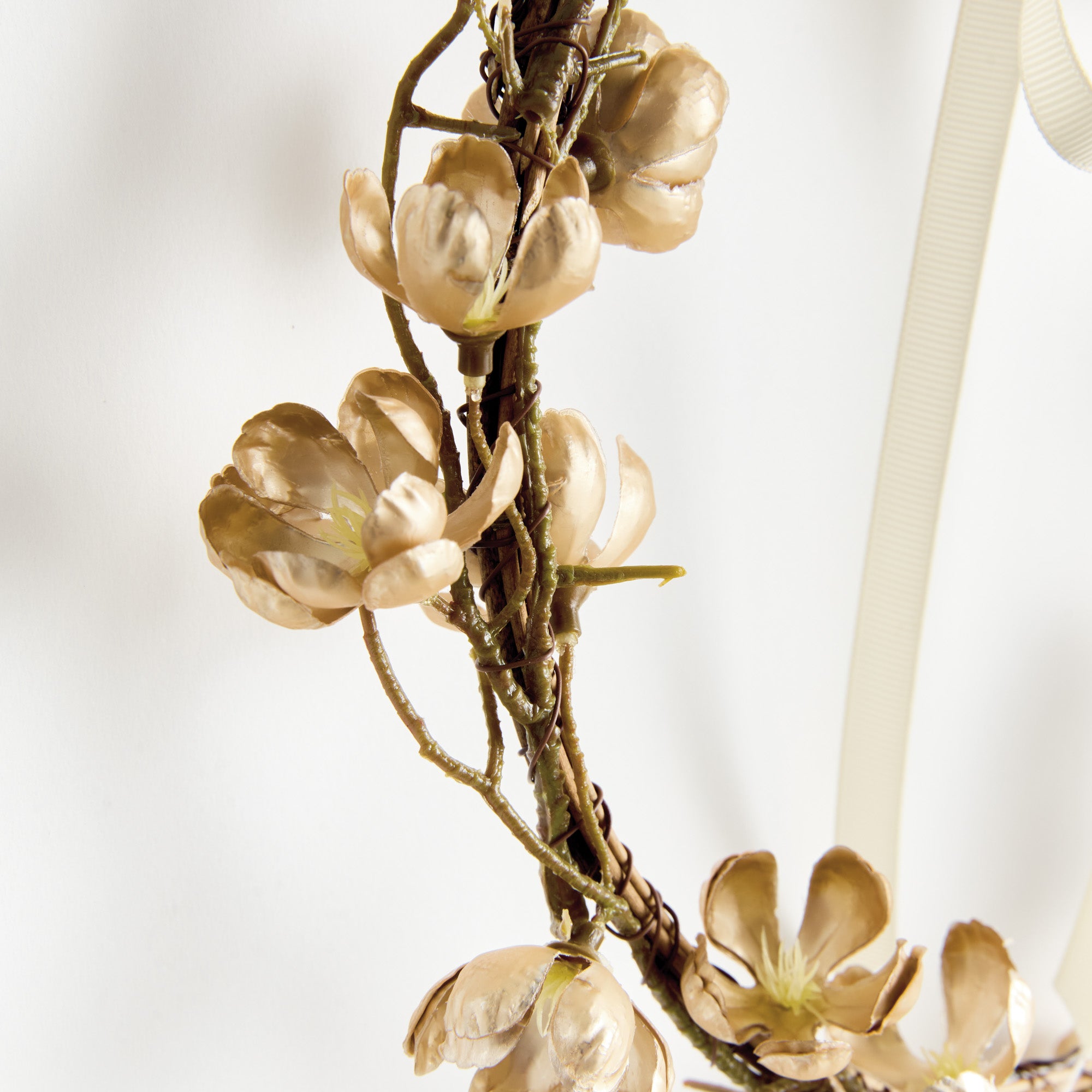 Gilded Cherry Blossom Wreath Set of 2