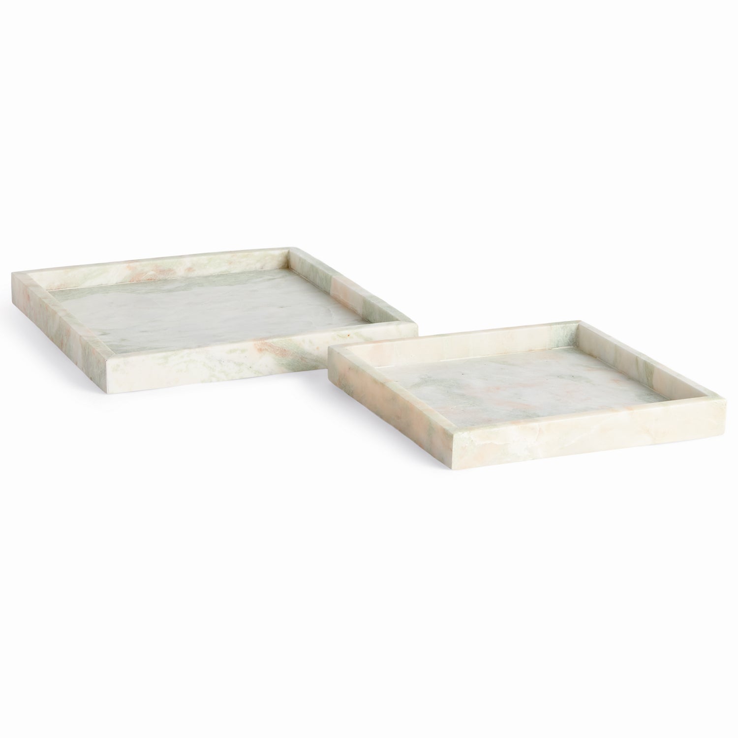 Johanna Square Marble Large Tray Set of 2