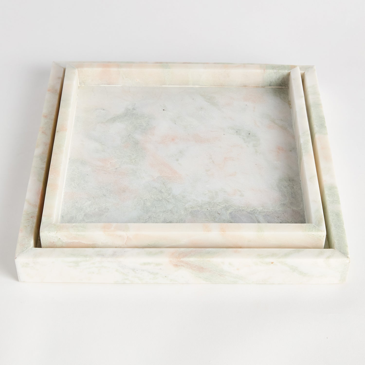 Johanna Square Marble Large Tray Set of 2
