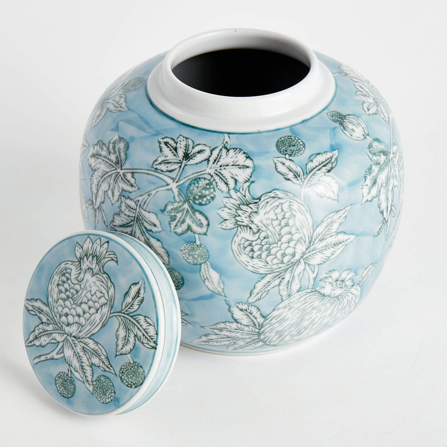 Pomegranate Sketch Lidded Jar