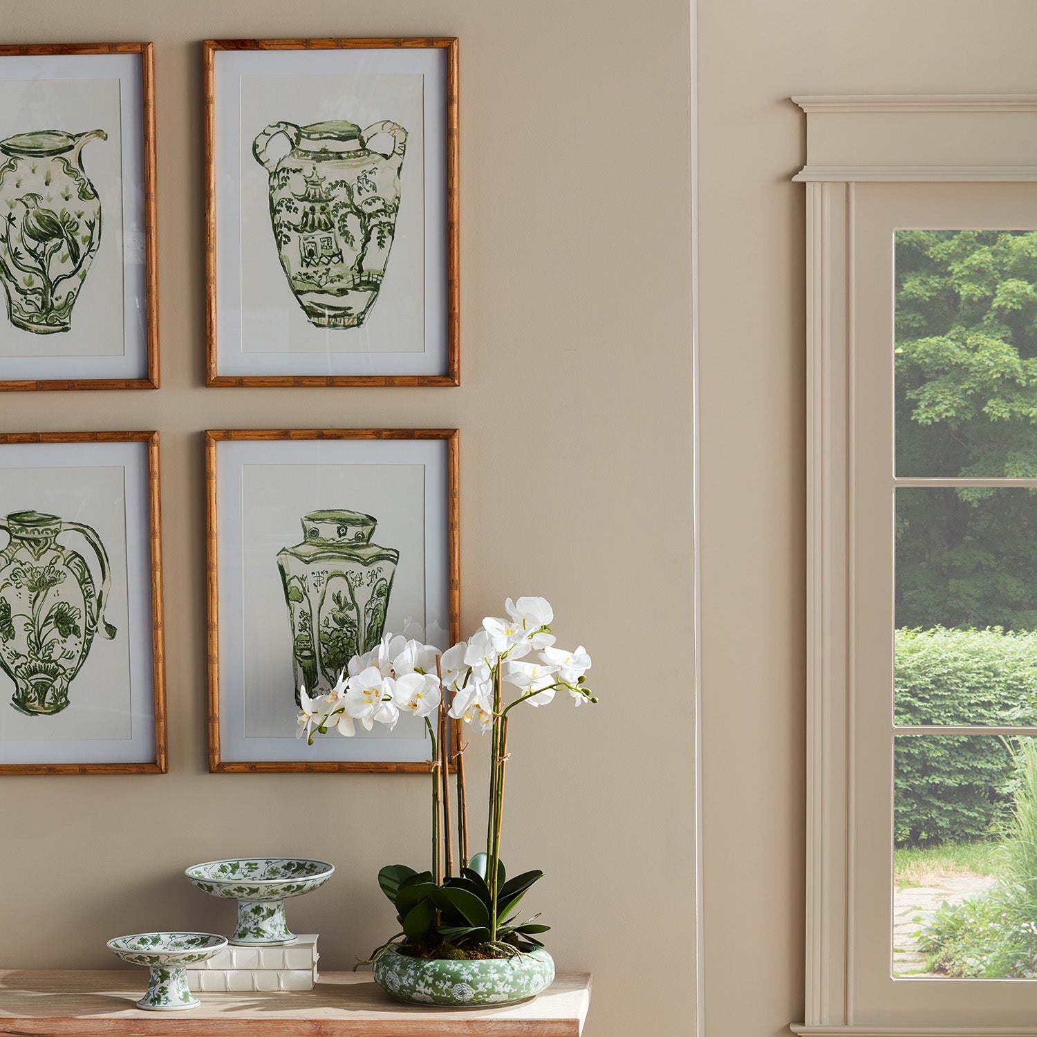 Chinoiserie Jar Framed Print Set of 4