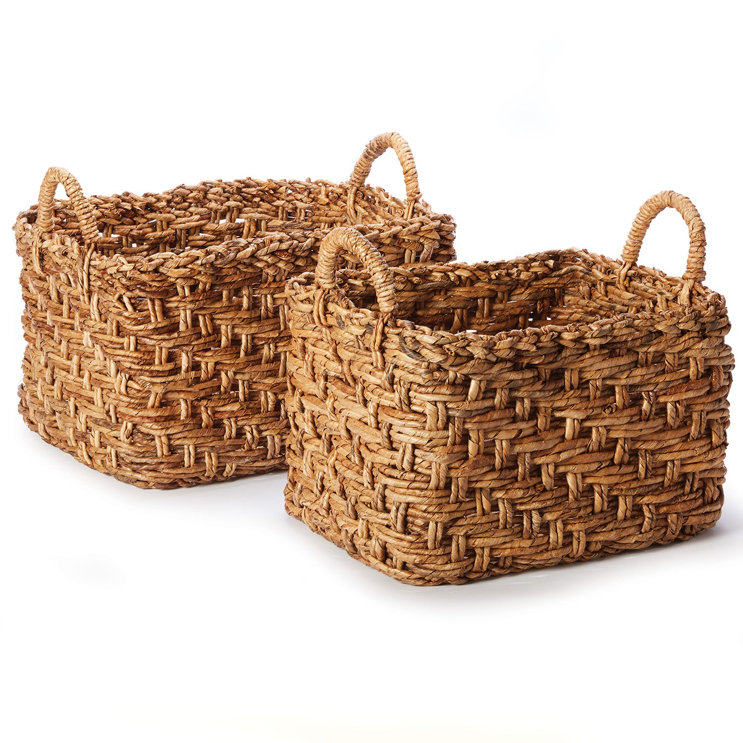 Eve Banana Leaf Large Baskets With Handles Set of 2