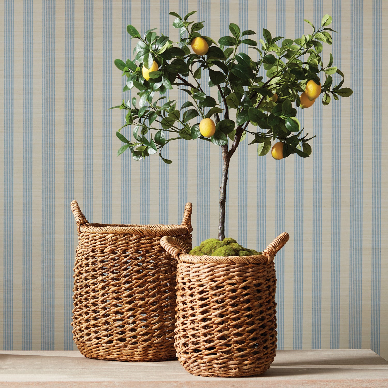 Cam Banana Leaf Baskets with Handles Set of 2