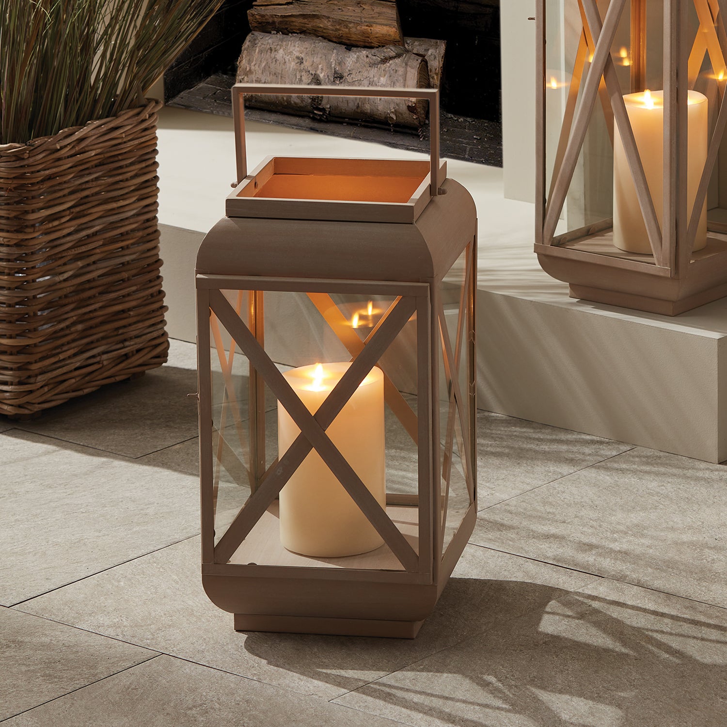 Pietra Outdoor Candle Lantern